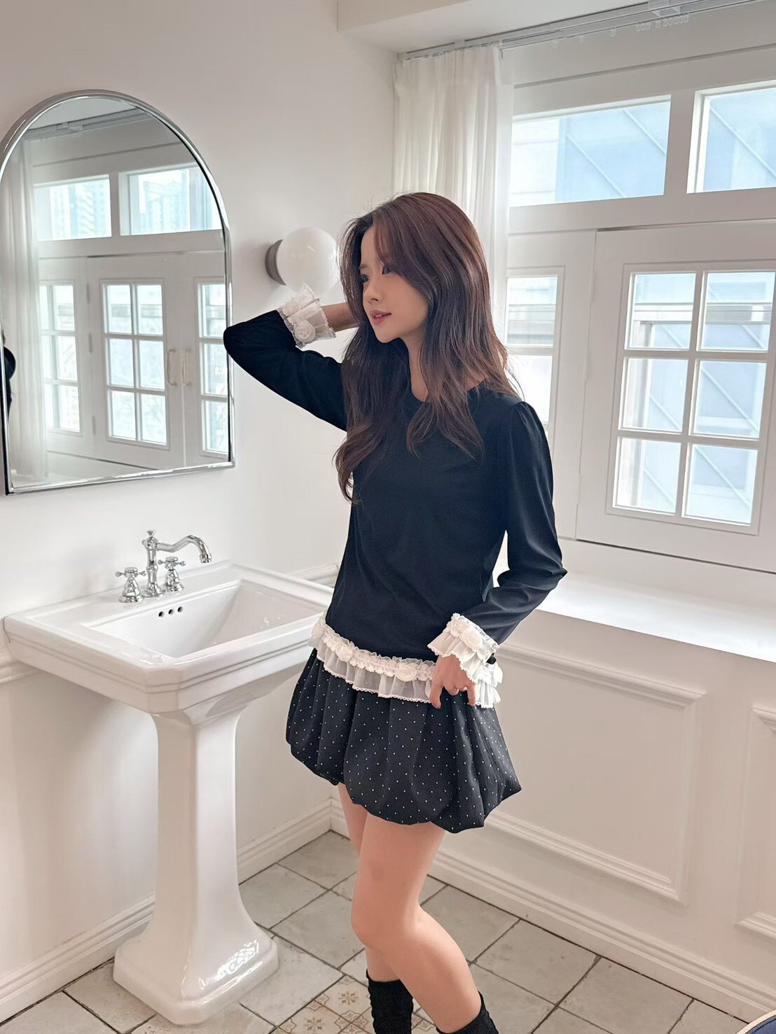 點點泡泡短裙(內安全褲)