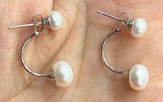 [B] GEMZ & CO OYP FRESH WATER PEARL EARRINGS, 260113123362 (P83)
