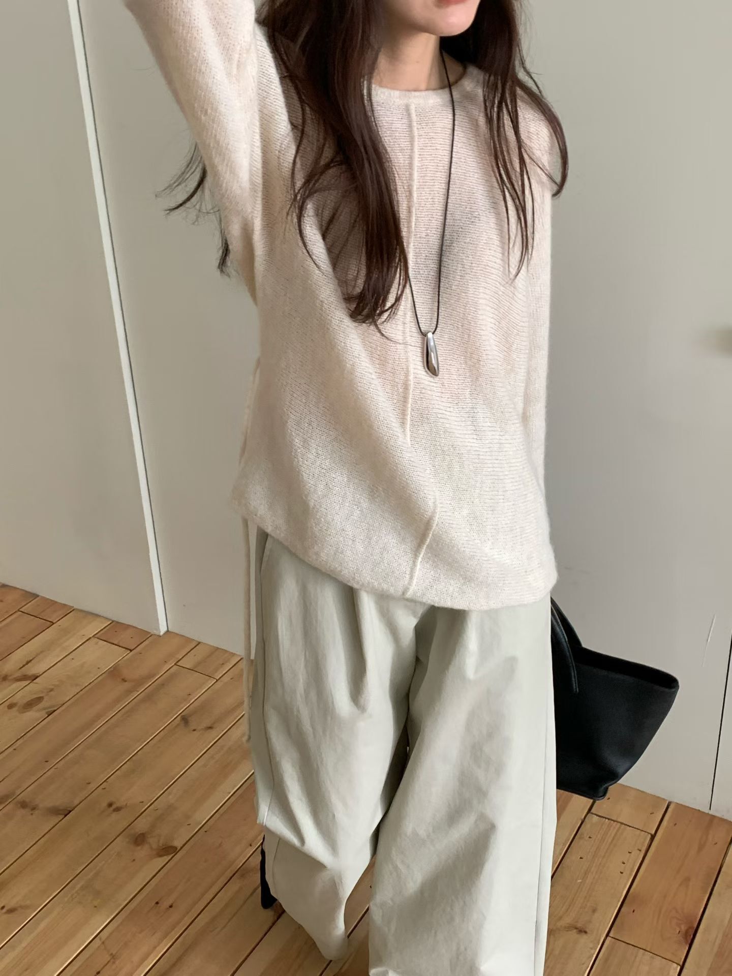 Rope detail wool knit