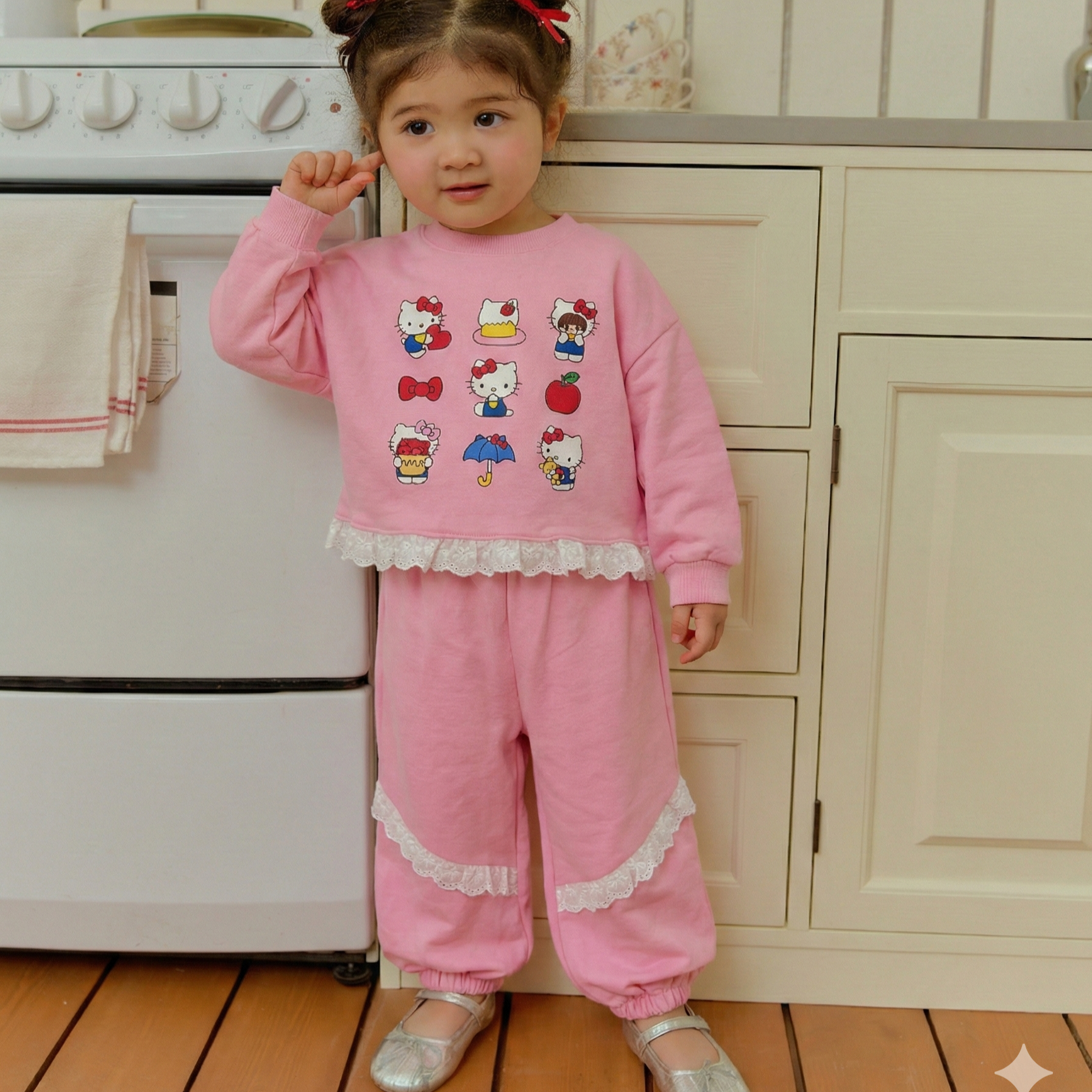 90-130 蘋果KT休閒套裝 3色