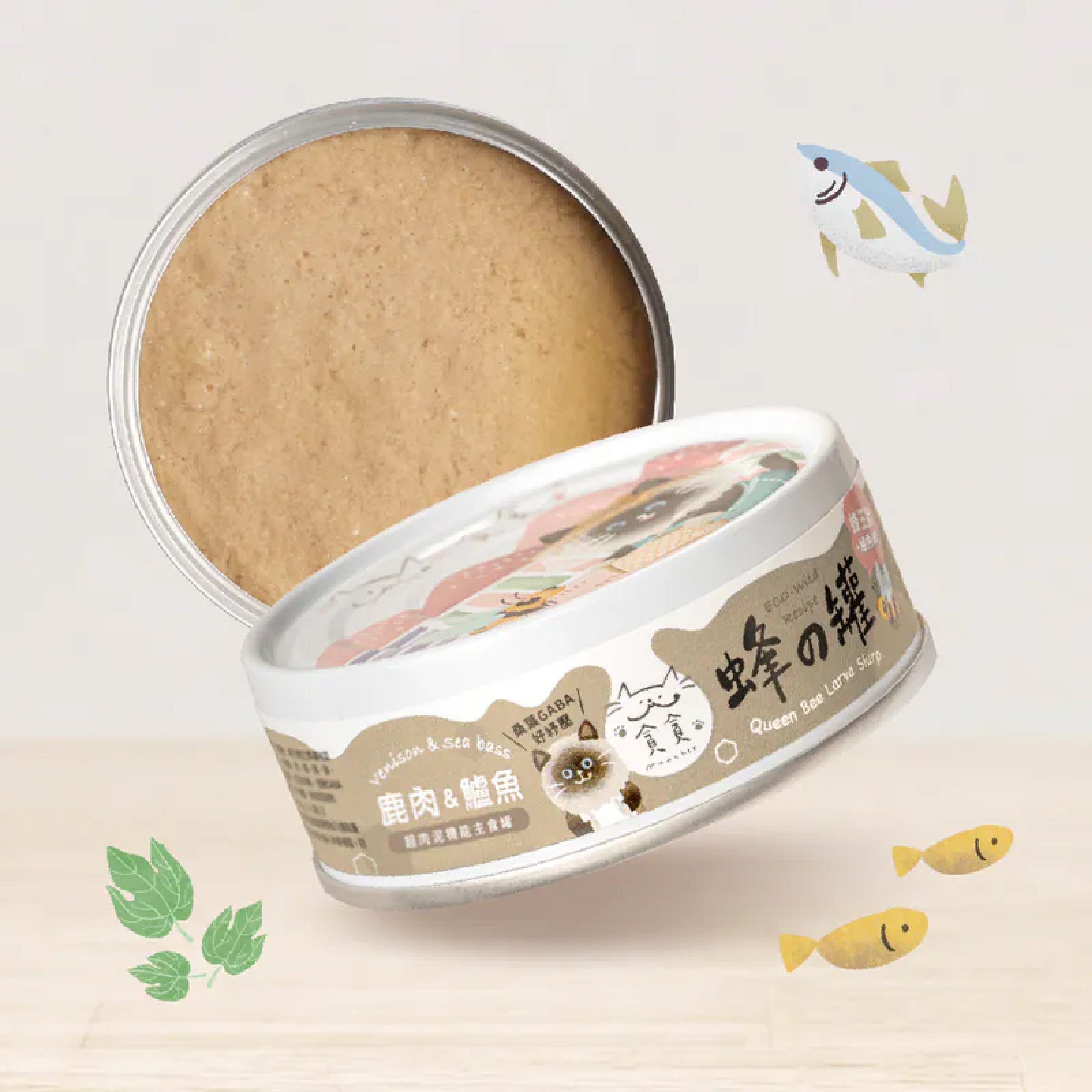 蜂之罐超肉泥機能主食罐-鹿肉鱸魚 (80g)