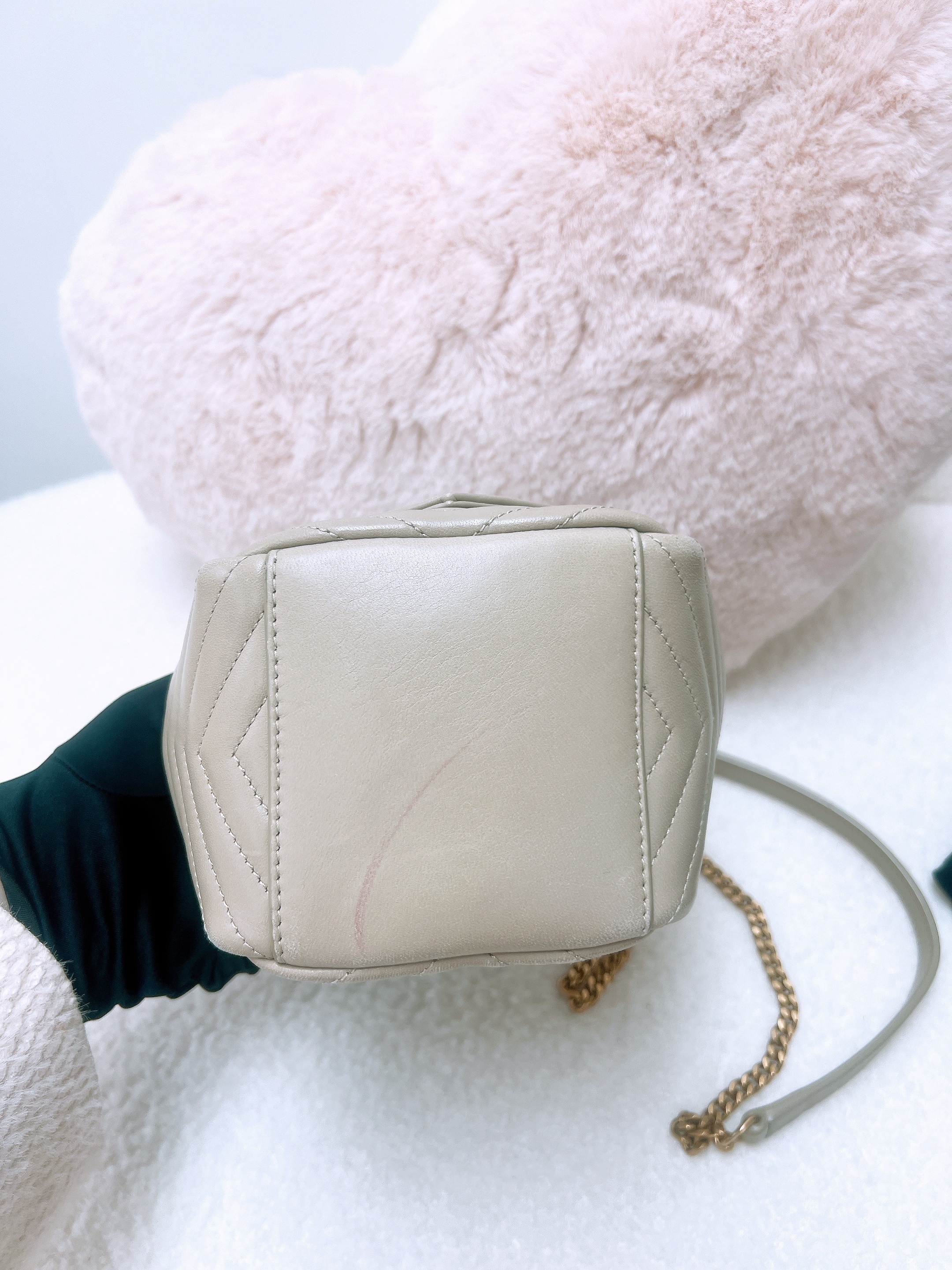 YSL joe mini bucket grey