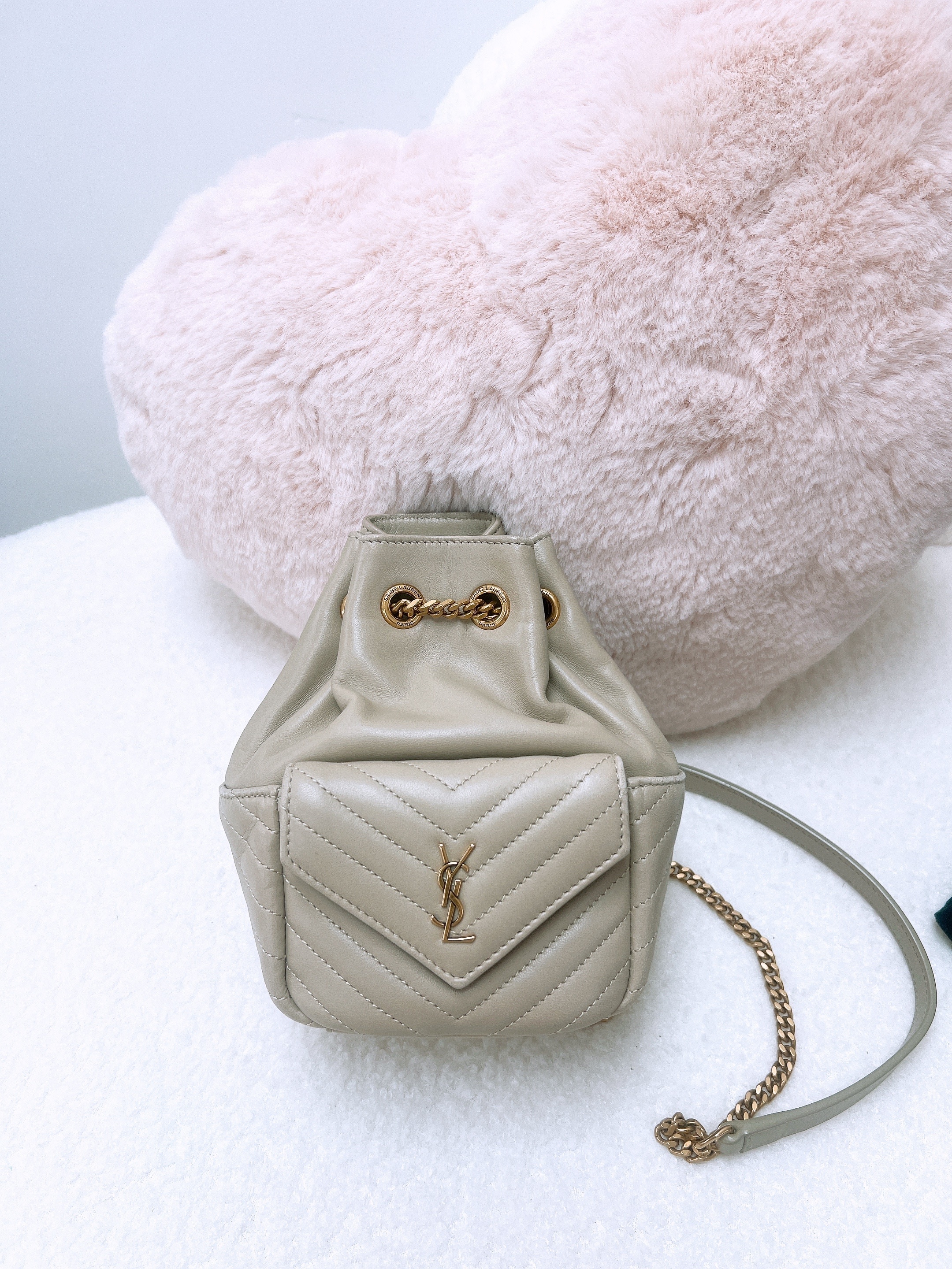 YSL joe mini bucket grey