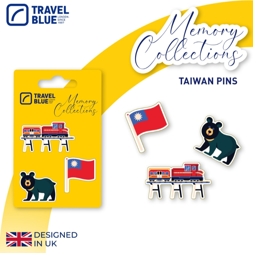 【樂森藥局】Travel Blue 藍旅-台灣款金屬別針 行天宮/台灣黑熊/國旗
