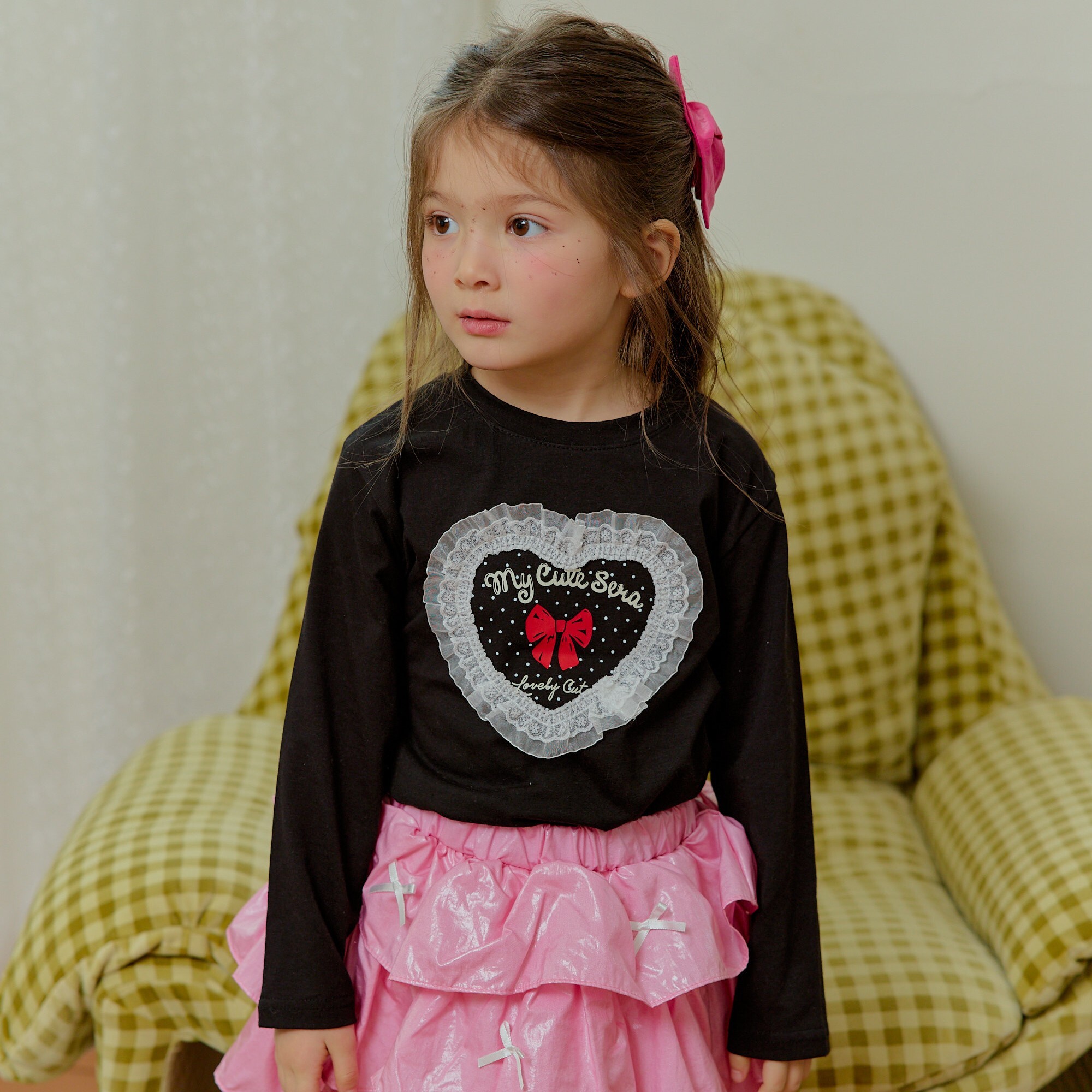 90-130 蕾絲愛心上衣 2色