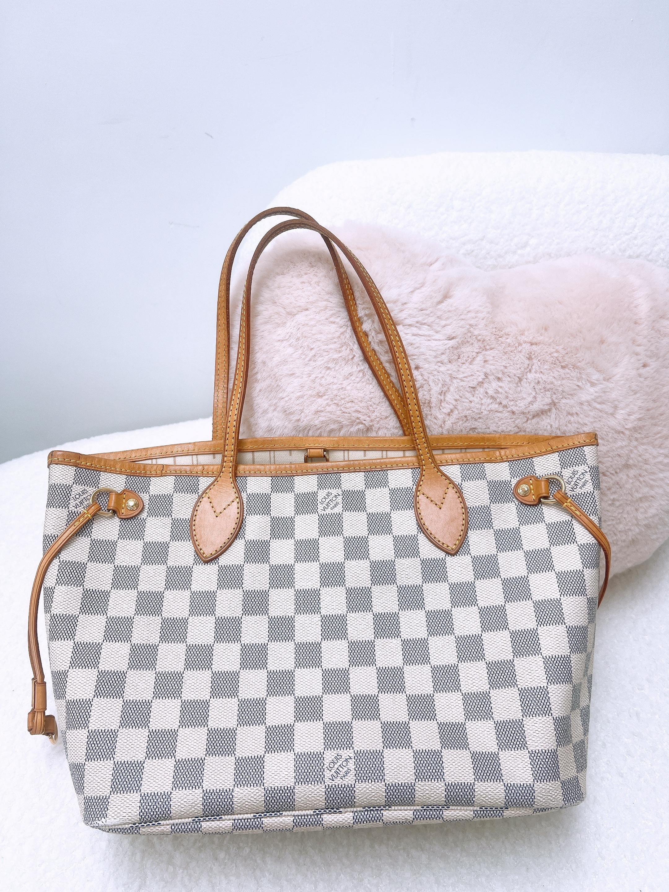 Lv neverfull tote PM damier azur