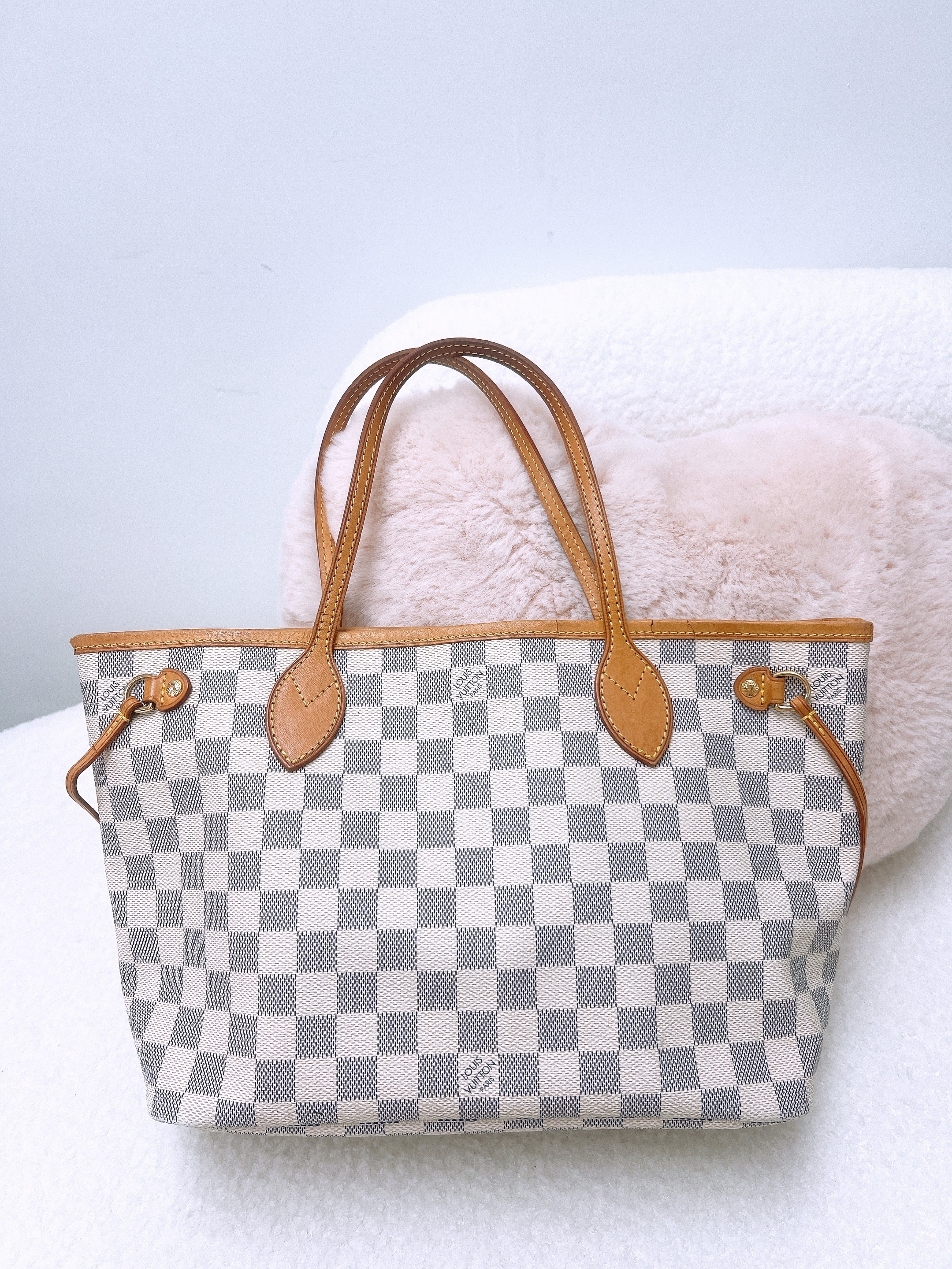 Lv neverfull tote PM damier azur