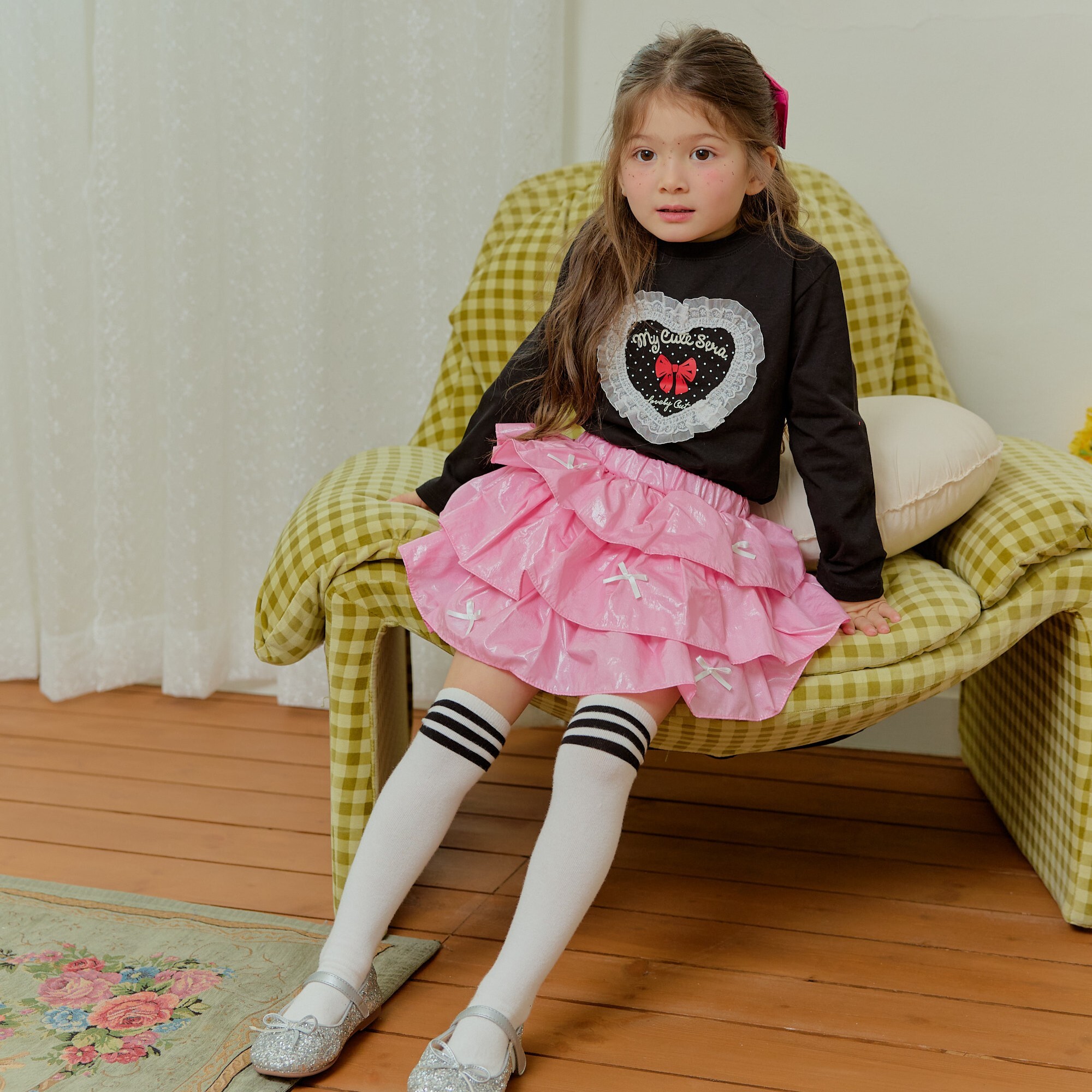 90-130 芭比緞帶蛋糕裙