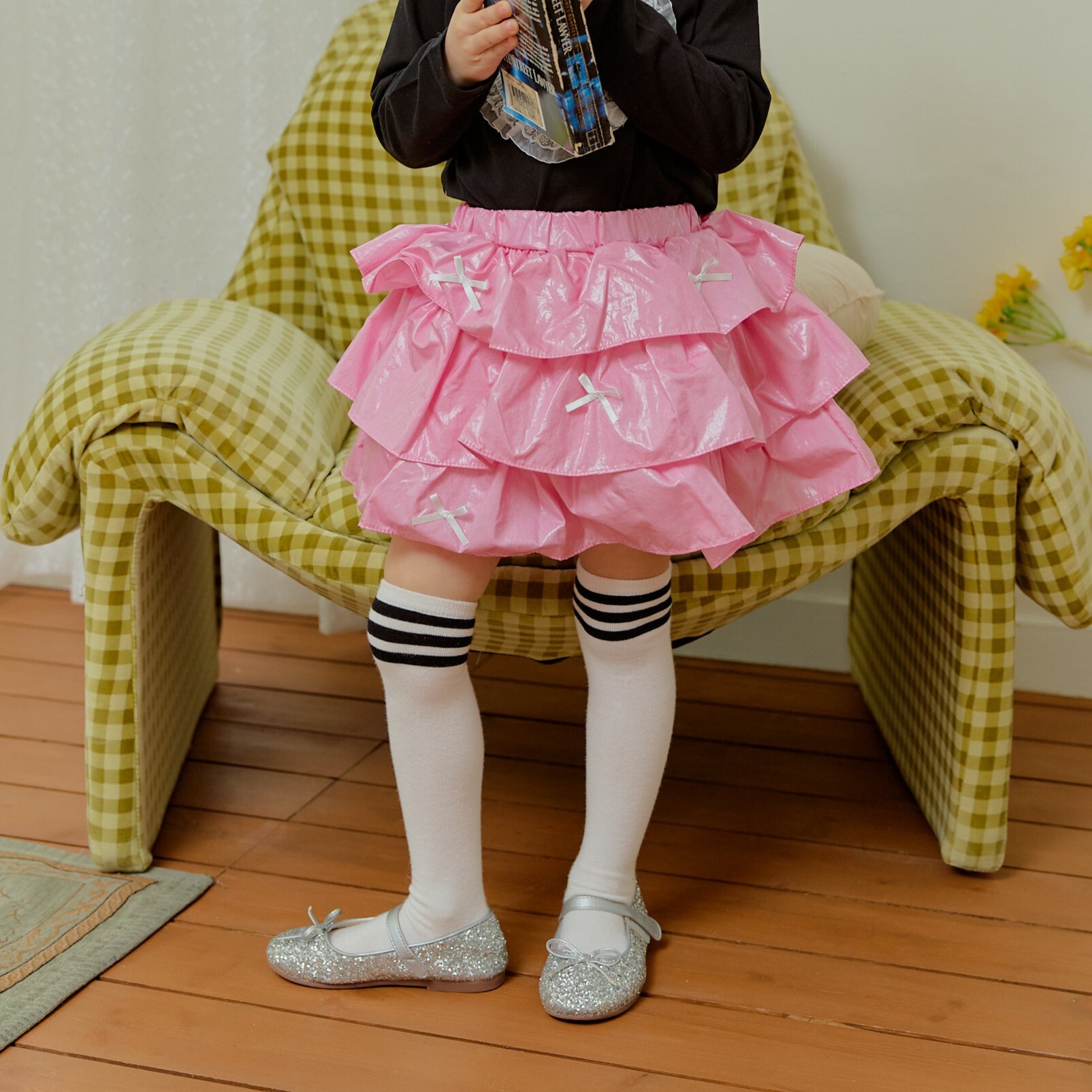 90-130 芭比緞帶蛋糕裙