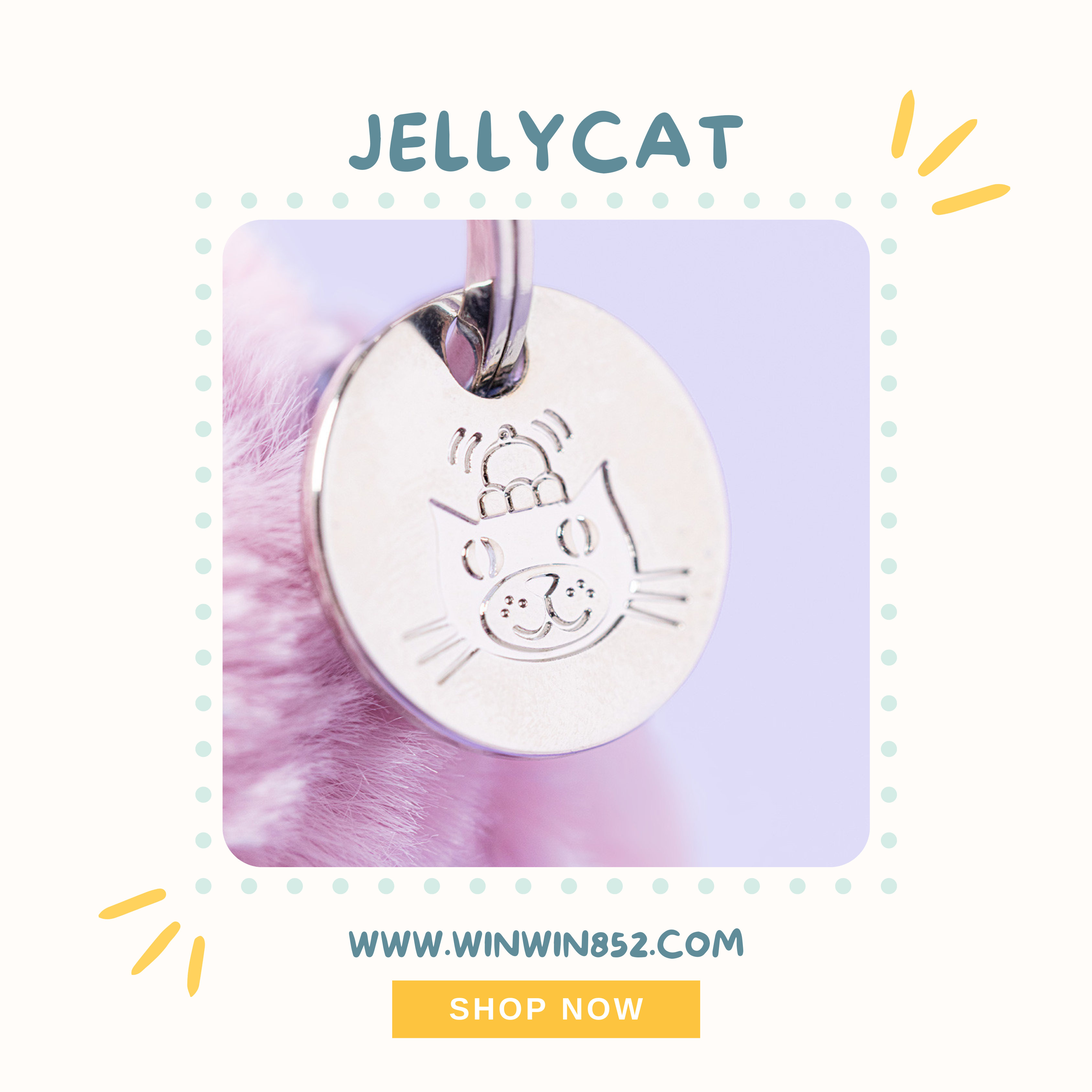 Jellycat Thistlepop Blossom Bunny Bag Charm