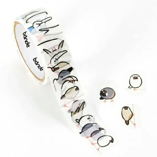 到處都是鳥 捲狀貼紙 和紙貼紙 ｜日本Bande
