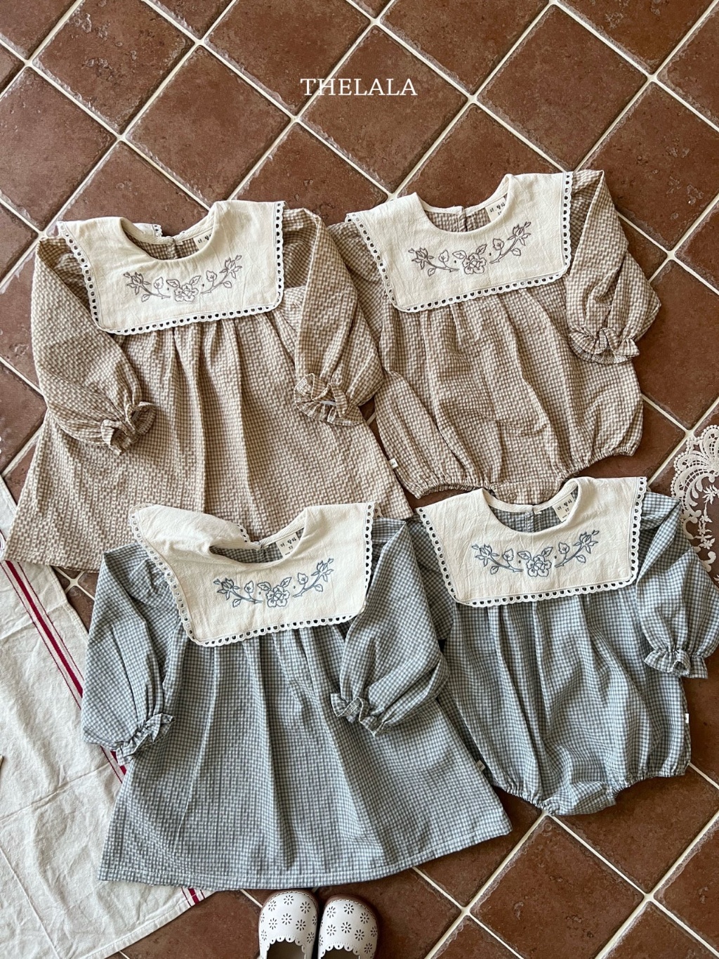 正韓春lalla 小童花花領洋裝