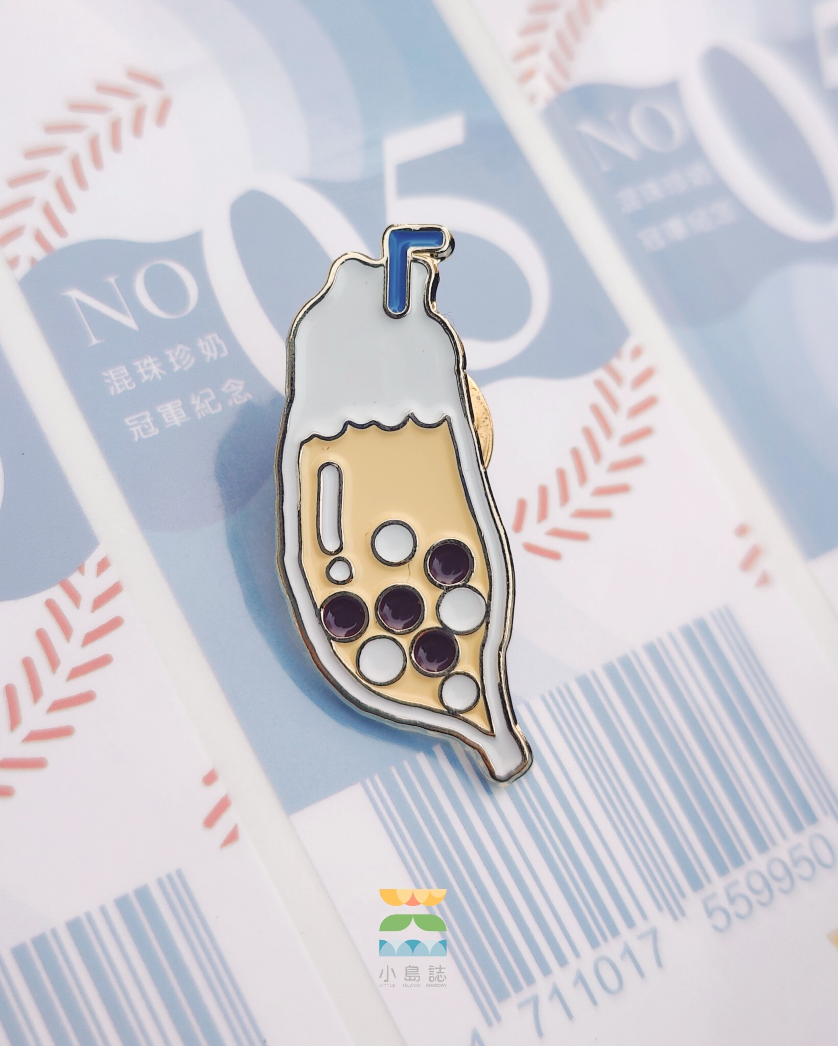 台灣混珠珍奶 金屬徽章｜台灣 左翌設計
