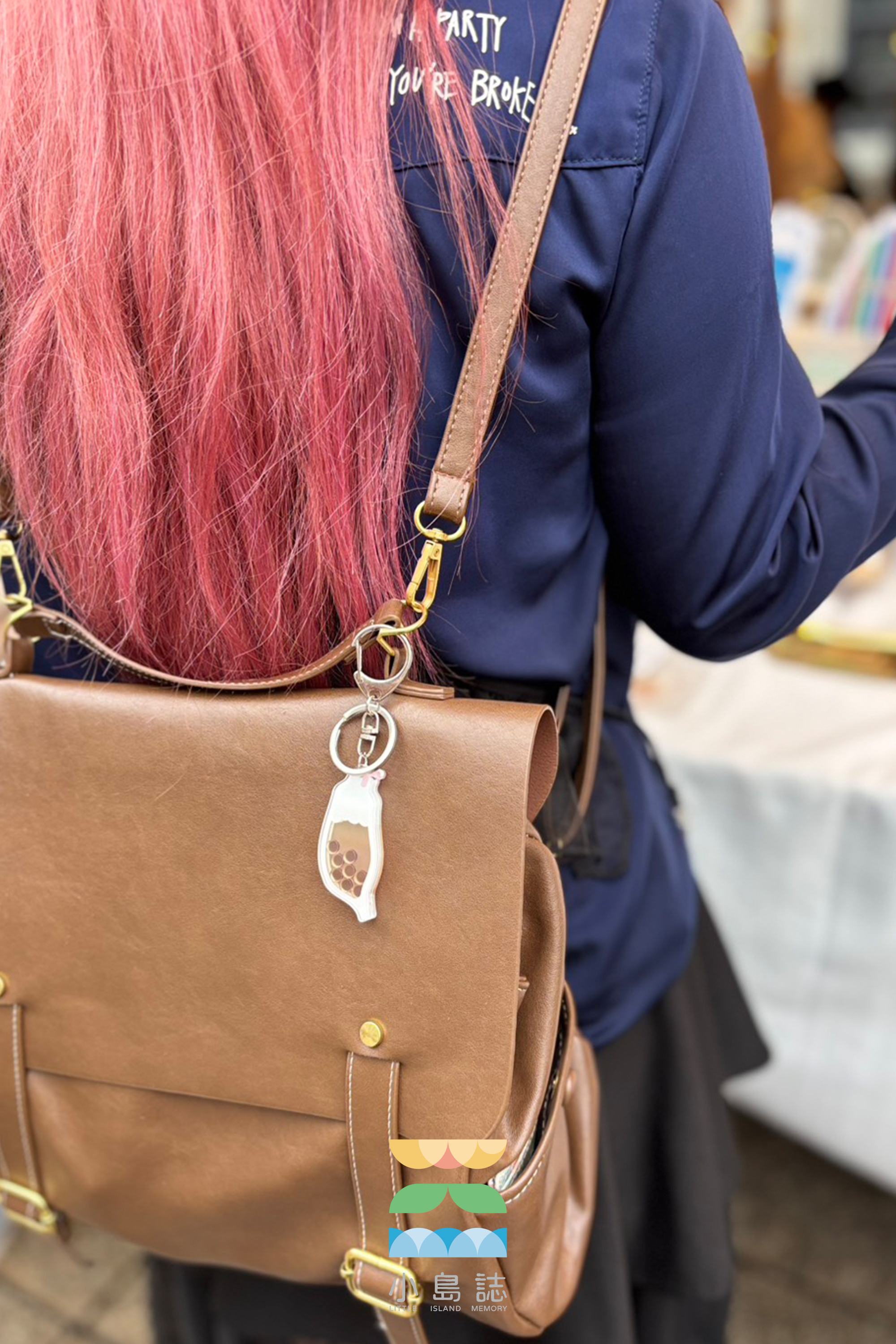 珍奶搖搖 台灣珍珠奶茶 可動搖搖壓克力吊飾｜台灣 左翌設計