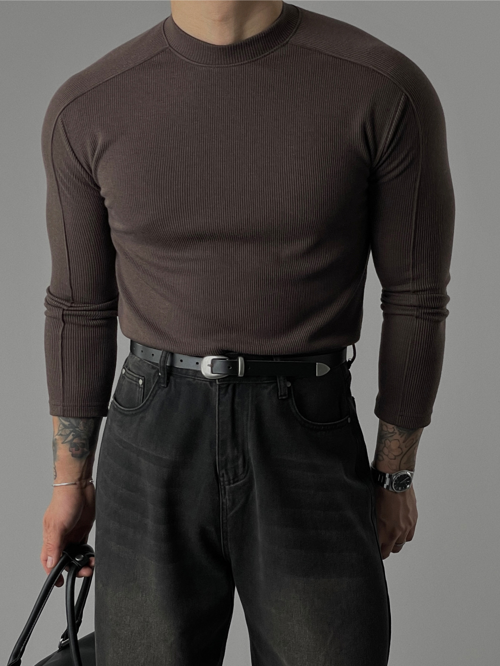 Mob 肌肉貼身長袖上衣