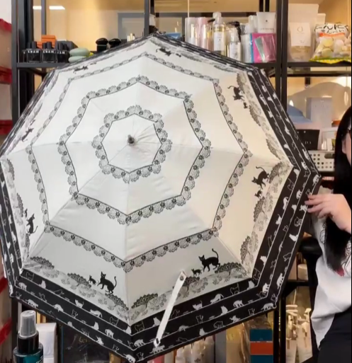 【直播】LX012723 SUGITA 日本製 收納超短打開超大 圖案晴雨傘 (木柄)