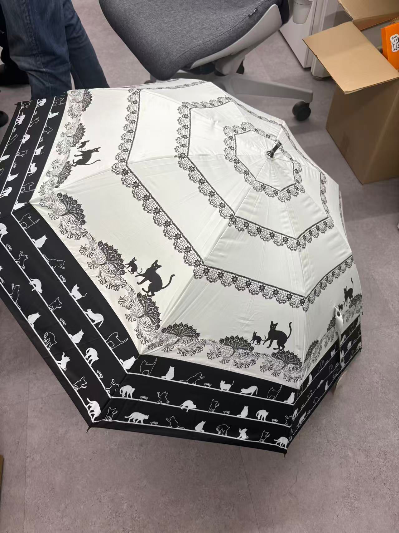 【直播】LX012723 SUGITA 日本製 收納超短打開超大 圖案晴雨傘 (木柄)