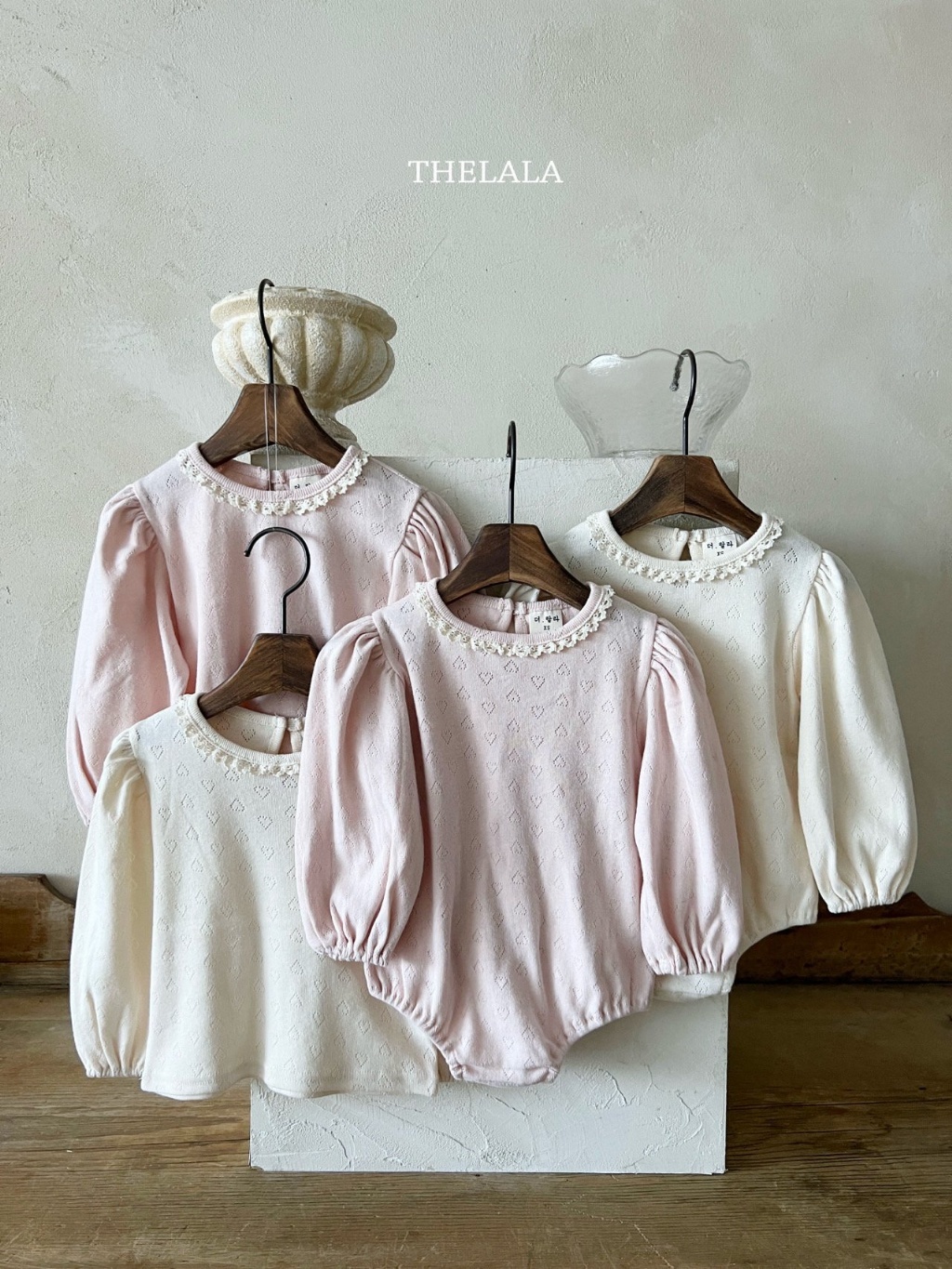 正韓春lalla 嫩嬰愛心壓紋包屁衣