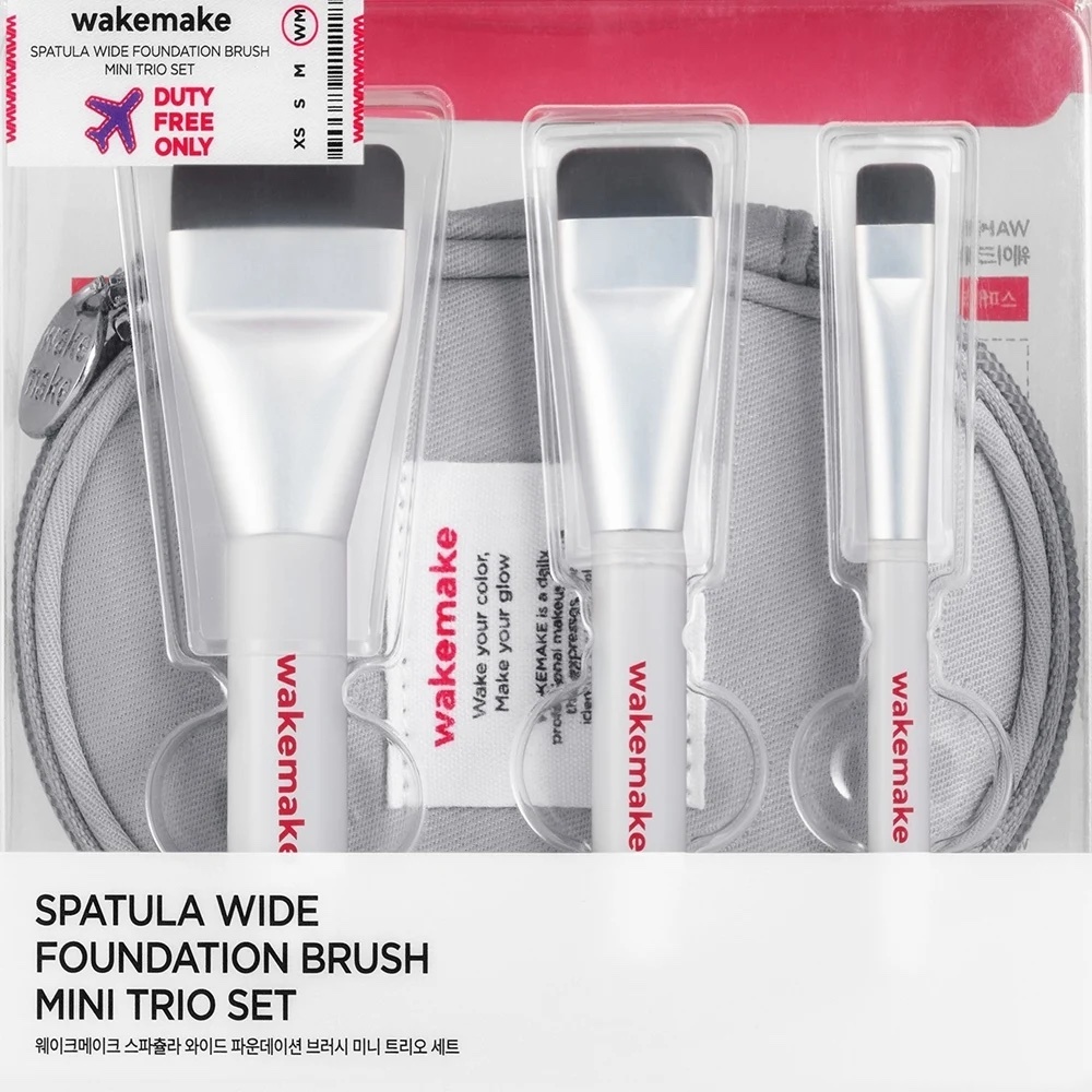《韓國連線》Wakemake Spatula Wide Foundation Brush Mini Trio Set