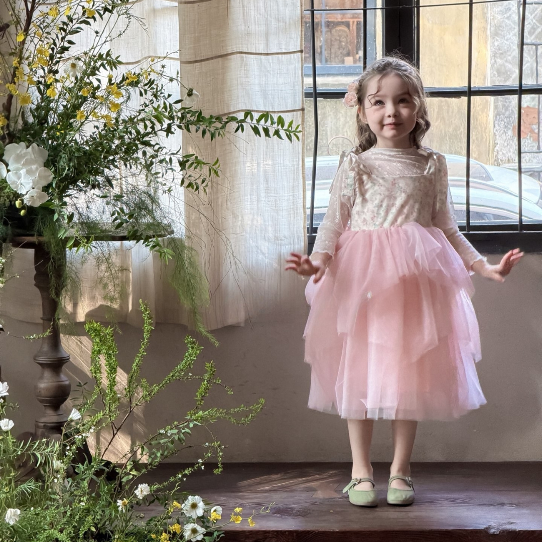 26春 綁帶玫瑰蛋糕裙