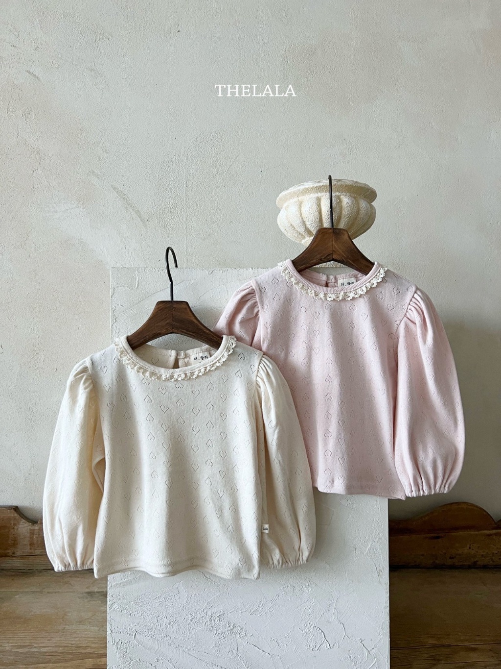 正韓春lalla 小童愛心壓紋上衣