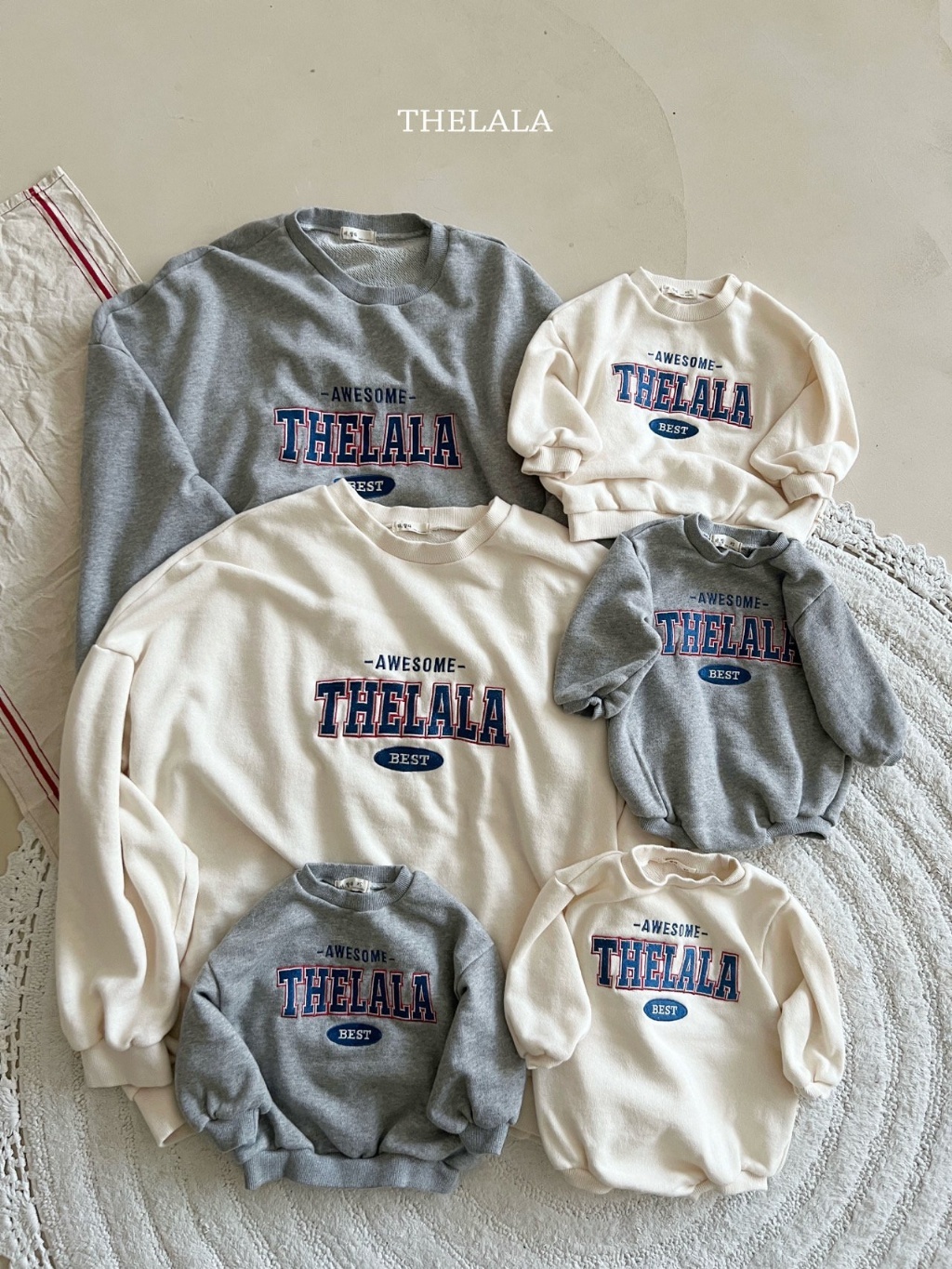 正韓春lalla 親子裝_跟媽咪一起穿的運動感字母上衣