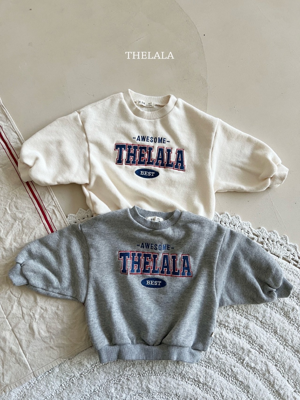 正韓春lalla 親子裝_跟媽咪一起穿的運動感字母上衣