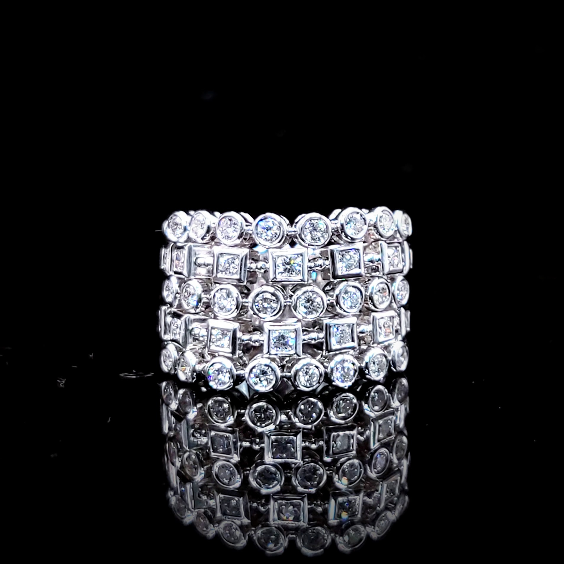 全新18K白金98份鑽石戒指