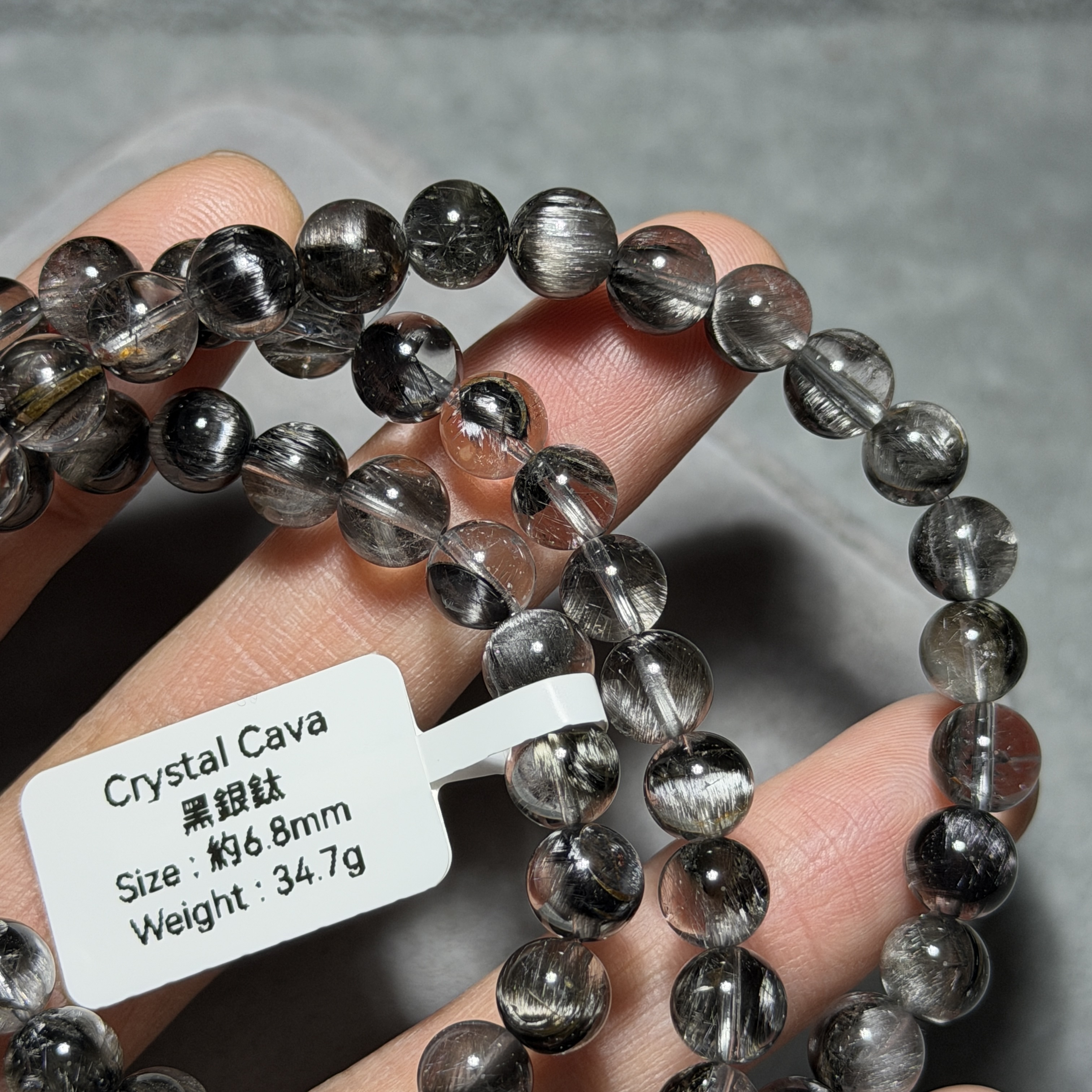 極高級黑銀鈦3圈 約6.8mm DF1790