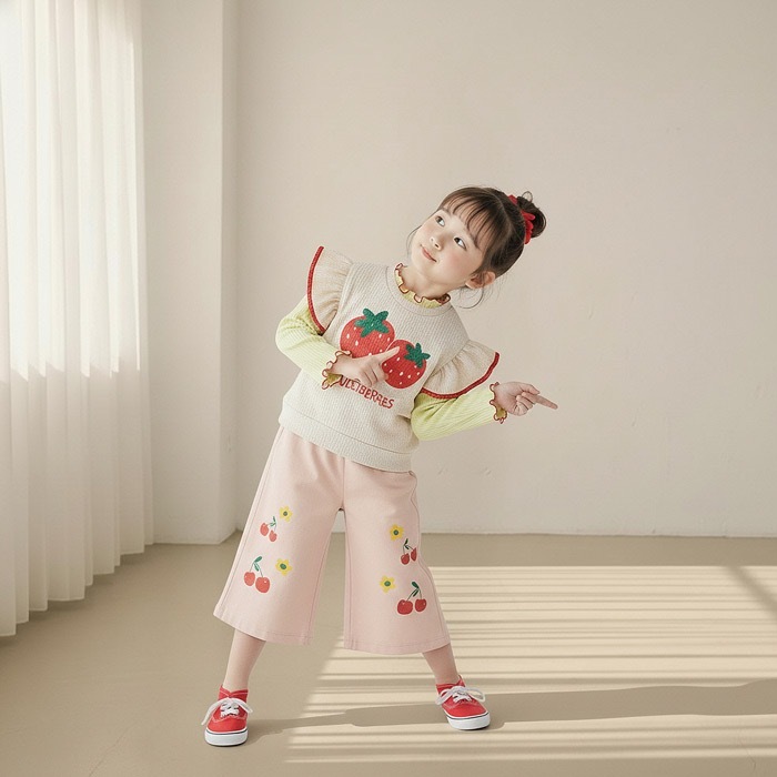 草莓飛袖背心