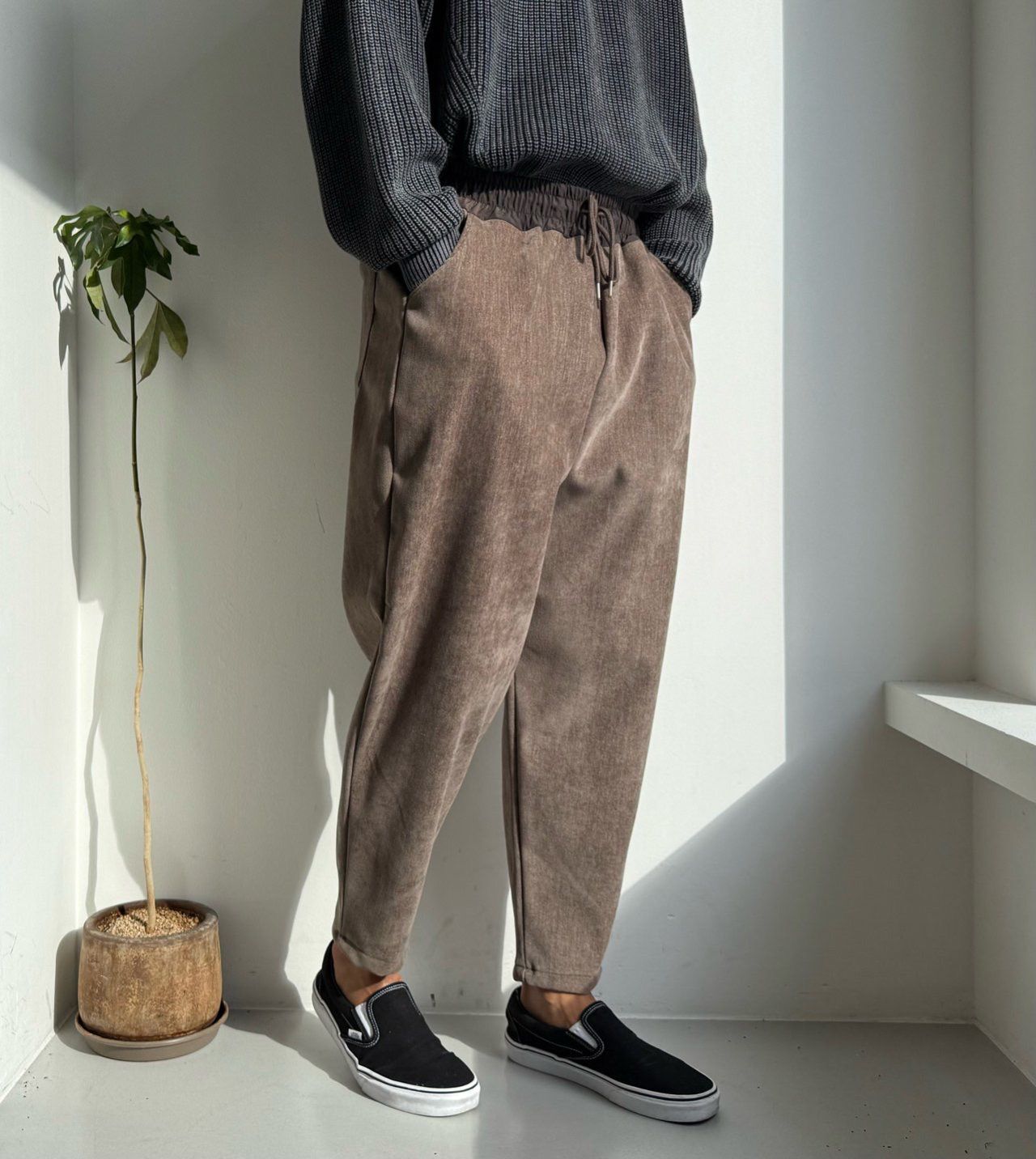 淨色鬆身褲 PEACOCK-169P