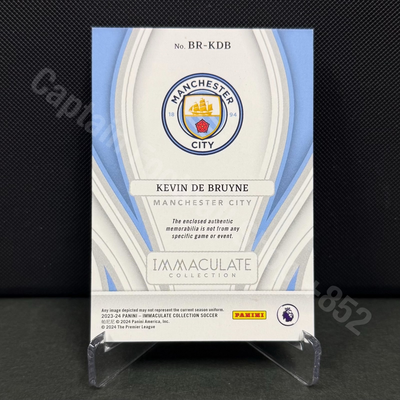 2023-2024 Panini Immaculate Manchester City Kevin De Bruyne Relic Card 10/10