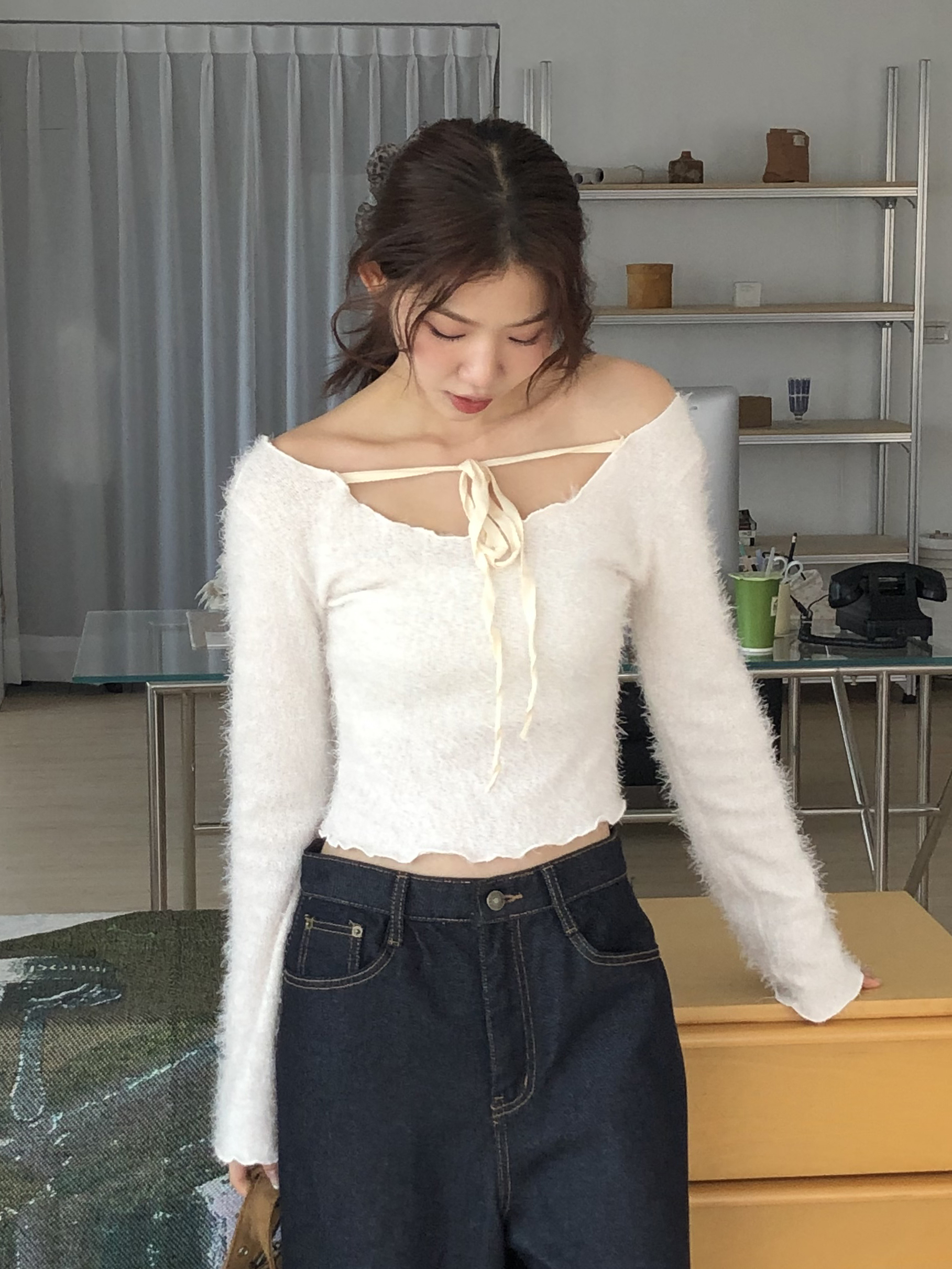 Tail Ribbon Tee #上衣