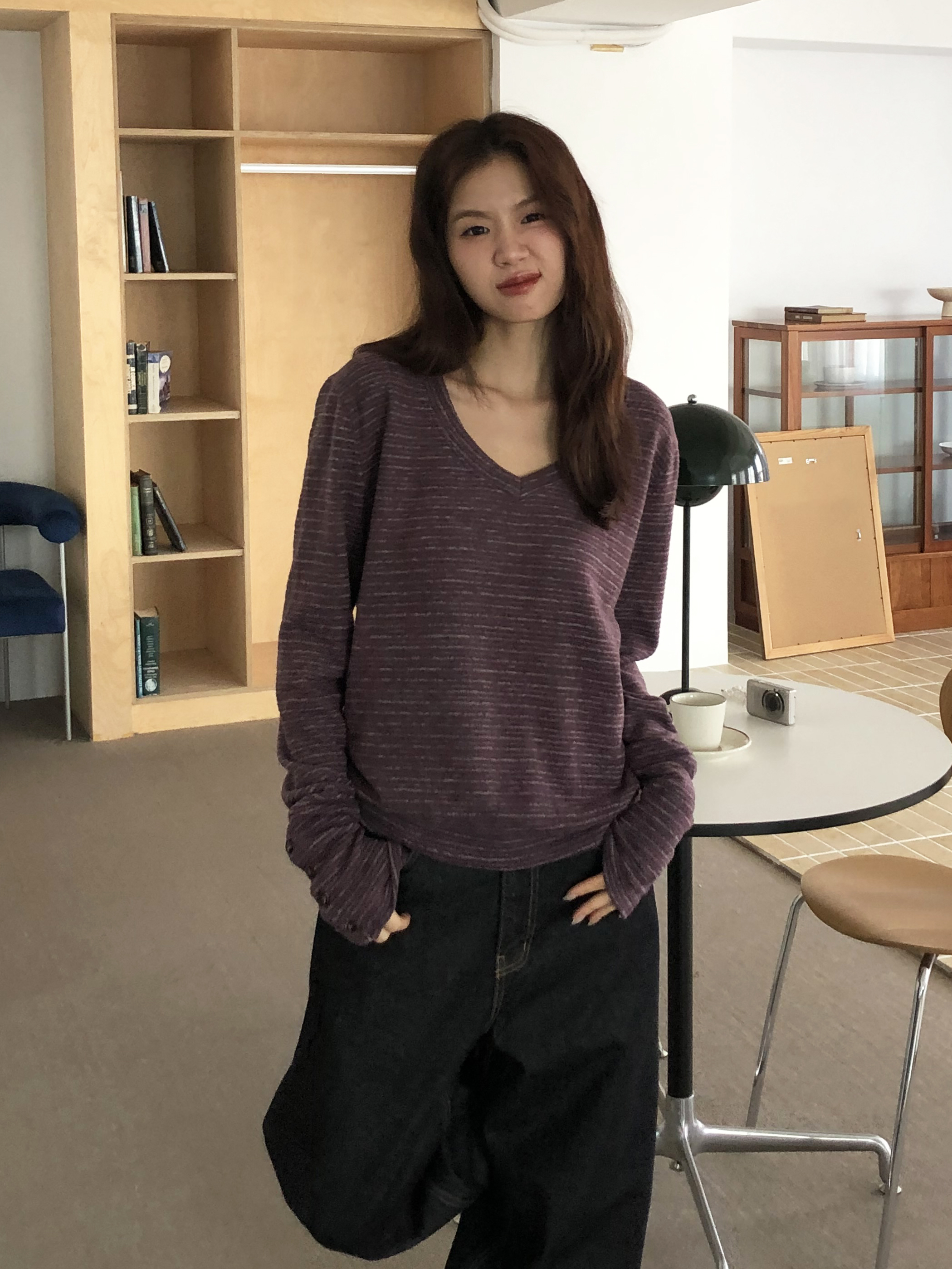 Textured Stripe Tee #上衣