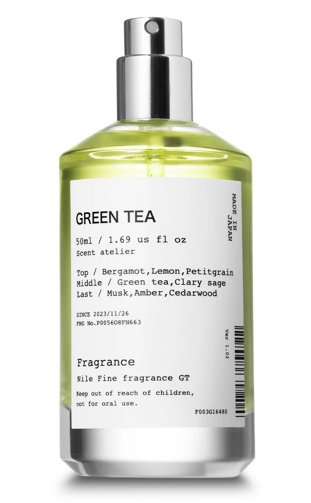 NILE Green Tea Mens Eau de Toilette 綠茶柑橘男士淡香水 50ml