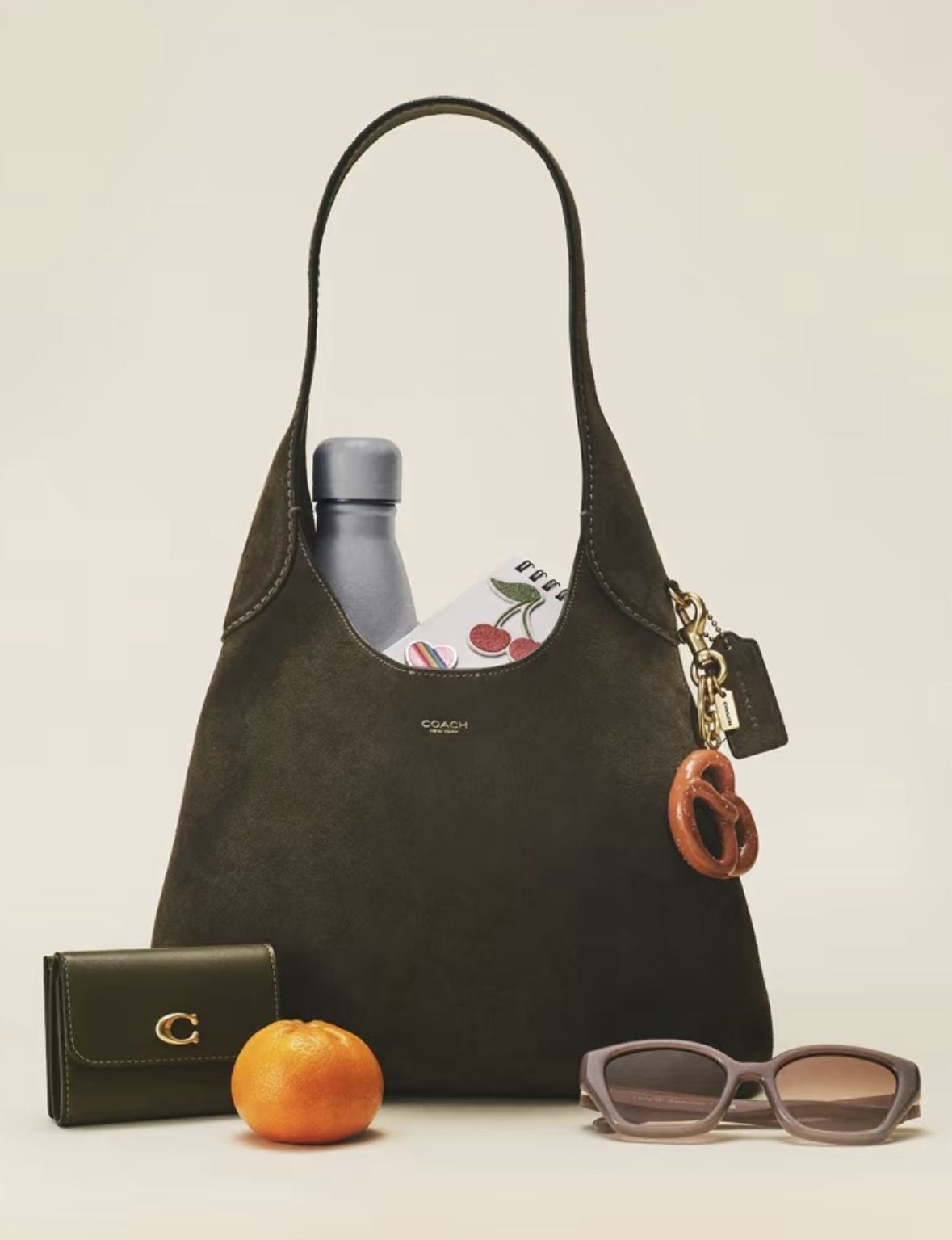 【直播】COACH H012754 Brooklyn Shoulder Bag 28 In Shearling