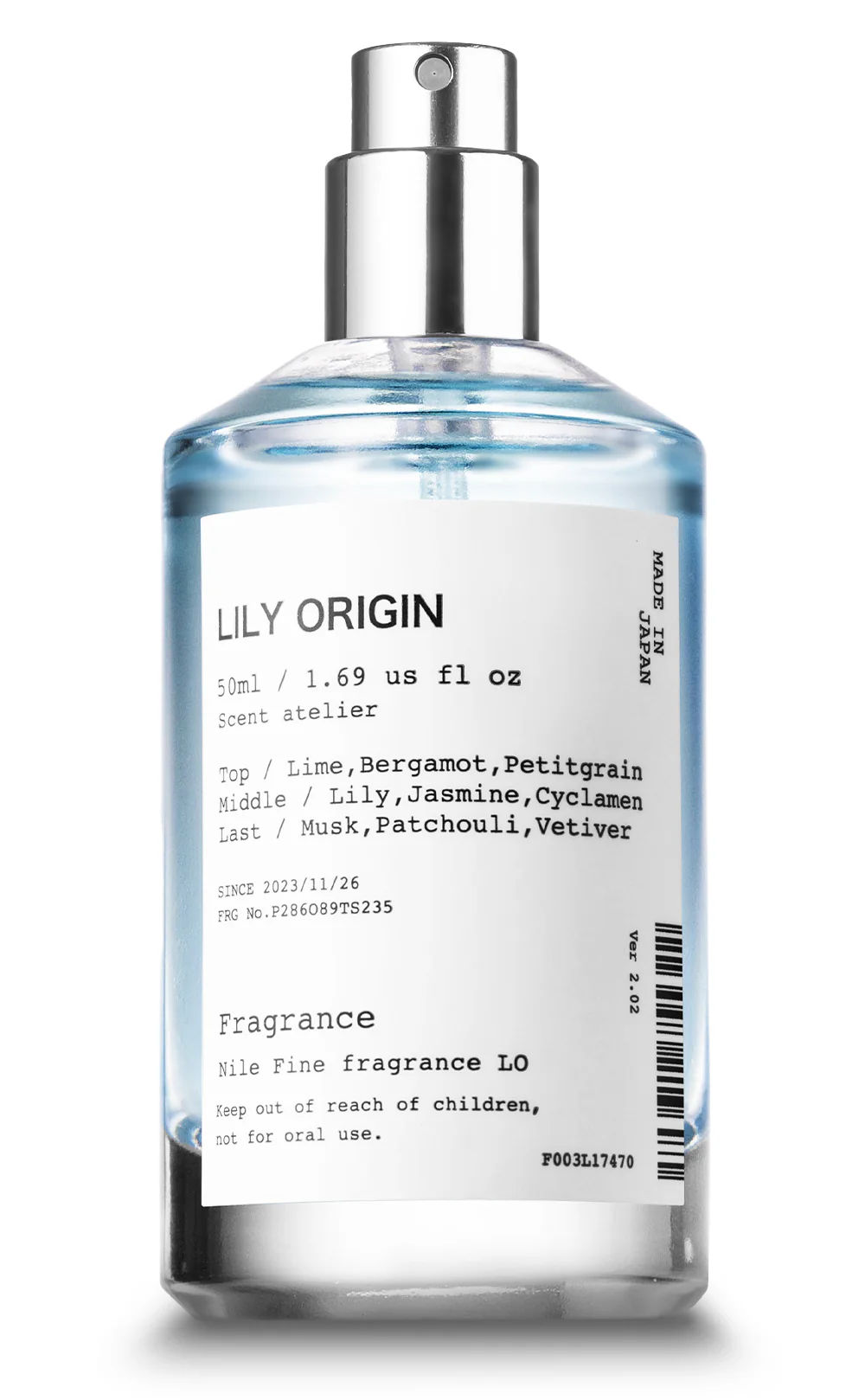 NILE Lily Origin For Mens & Ladies Eau de Toilette 百合源香皂及百合白花香氛男女通用淡香水 50ml