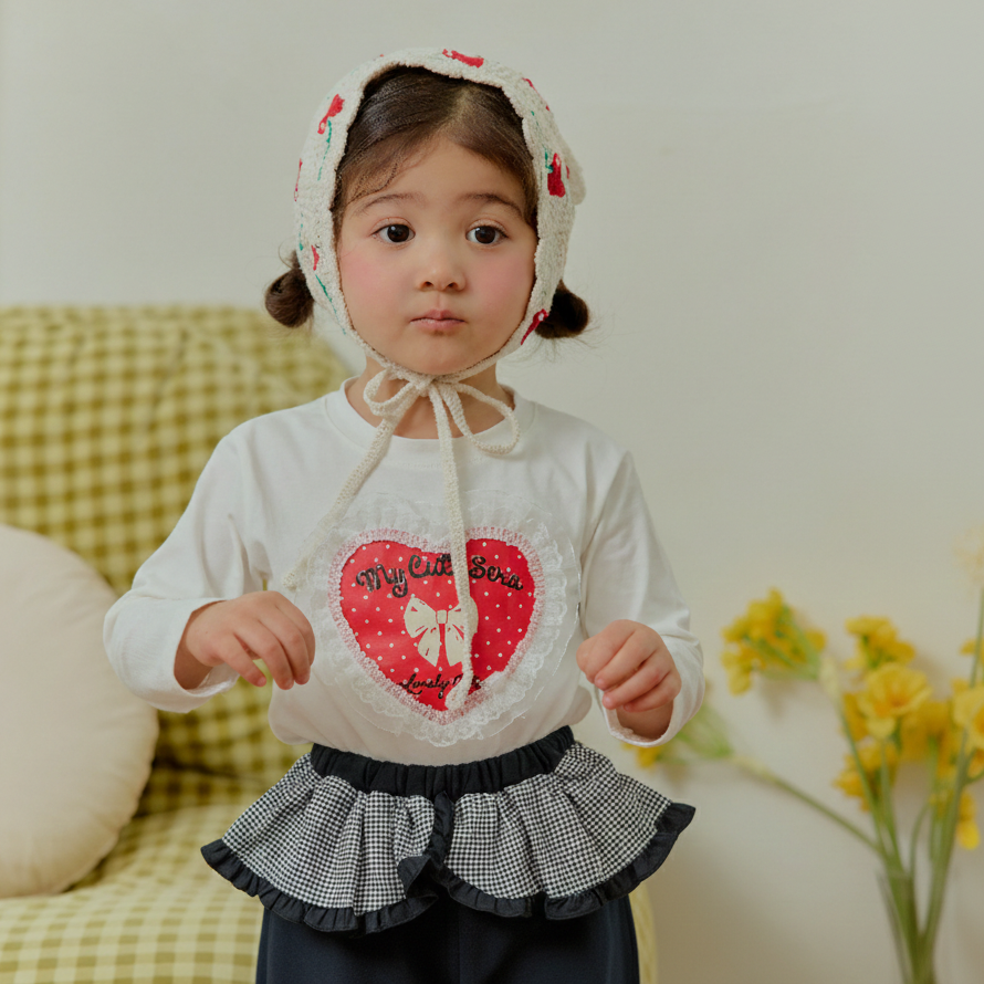 90-130 蕾絲愛心上衣 2色