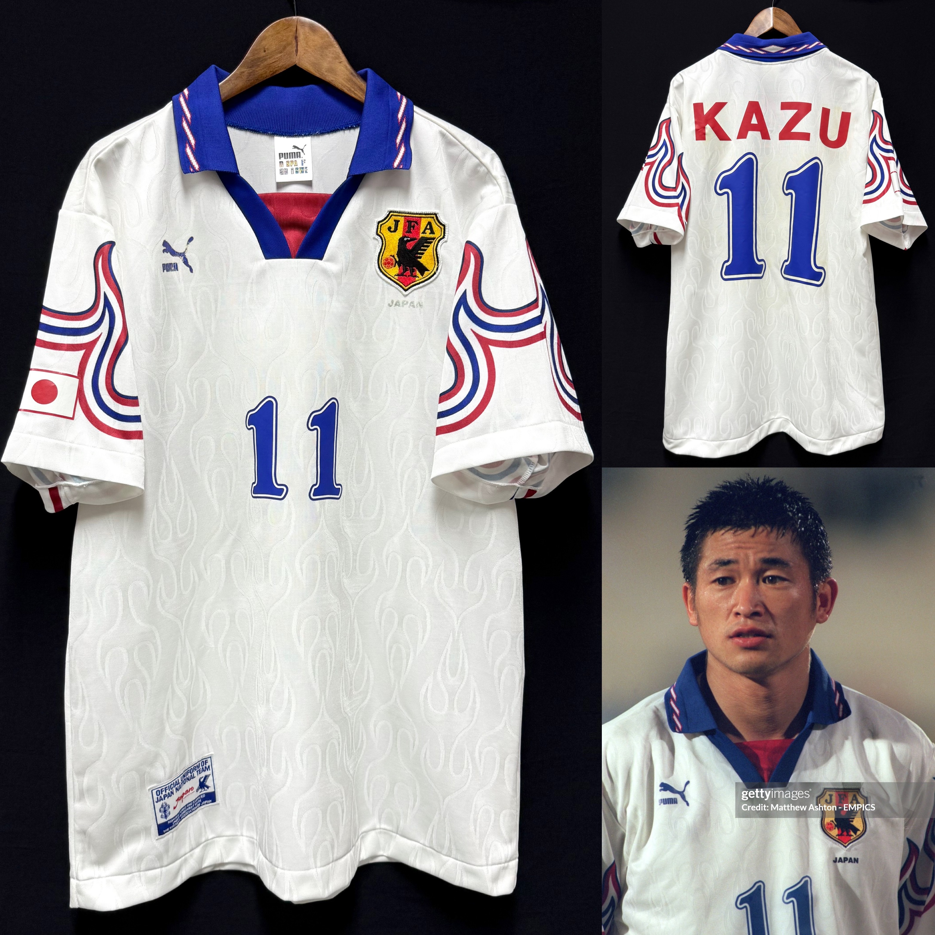 Japan 1996 Adidas Away Shirt #11 KAZU