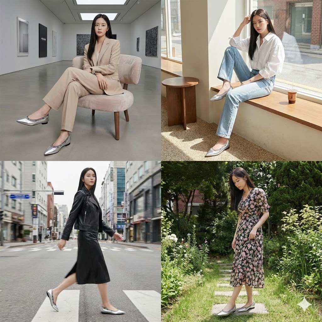 【預購】KARL LAGERFELD PARIS Vinette H012758 尖頭平底鞋