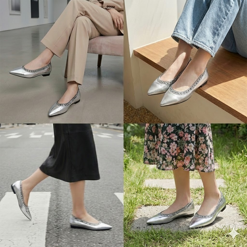 【預購】KARL LAGERFELD PARIS Vinette H012758 尖頭平底鞋