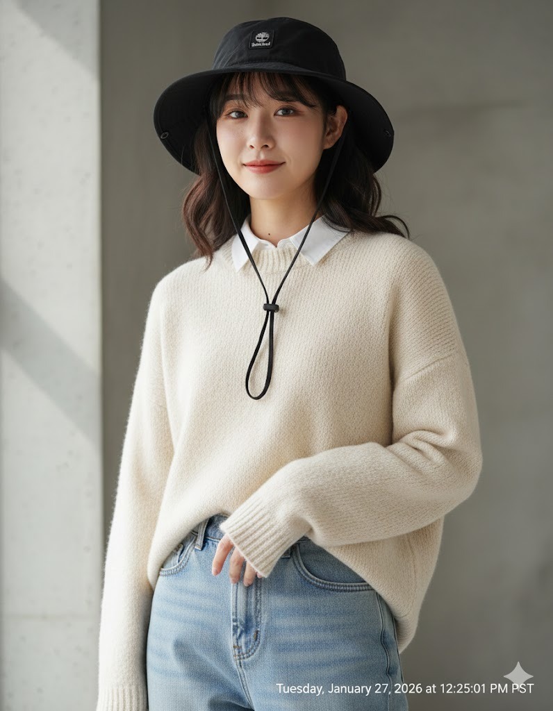 【預購】TIMBERLAND H012763 女裝可折疊軟邊漁夫帽