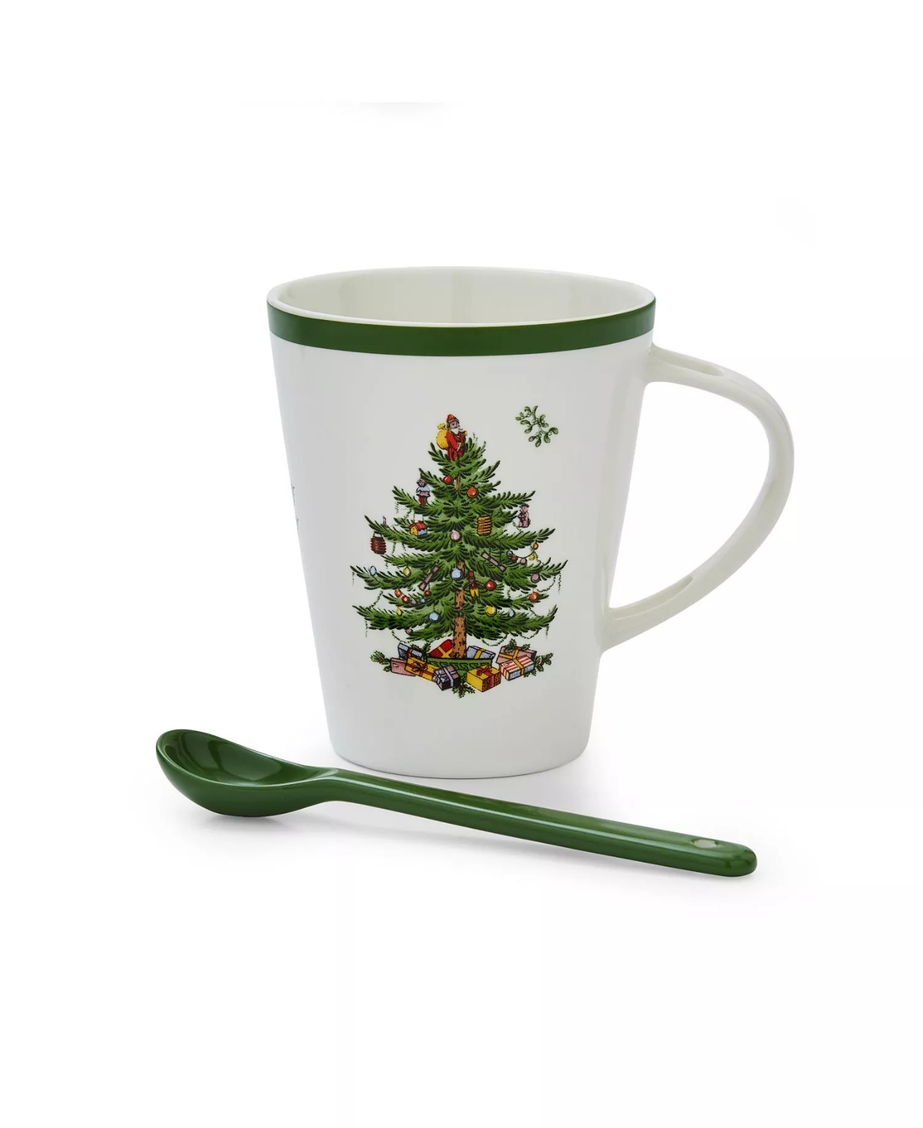 OBS285  Spode Christmas Tree Mug & Spoon Set 聖誕杯連匙羹套裝