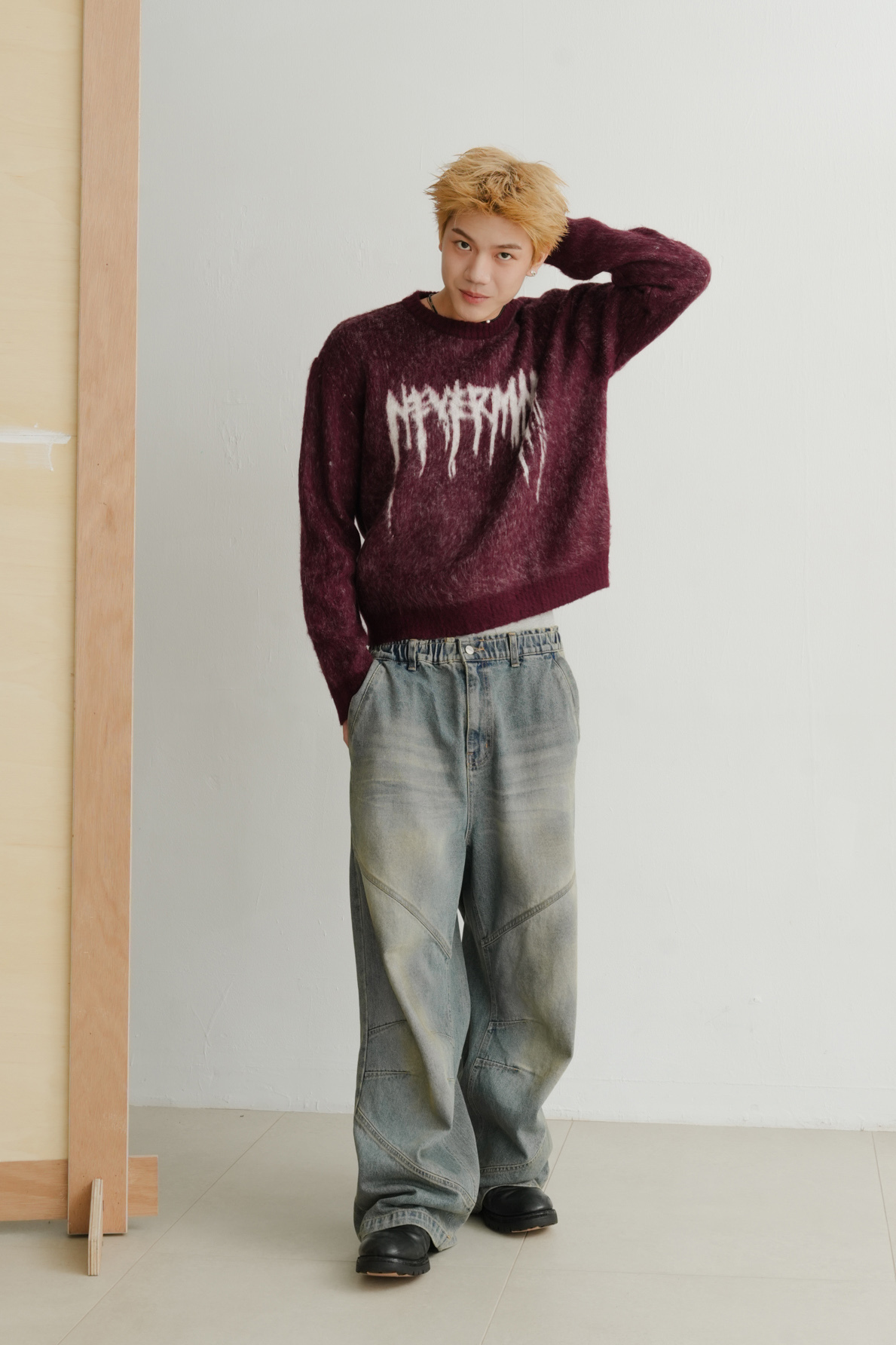 Crop Never Brushed Mohair Knit #毛衣