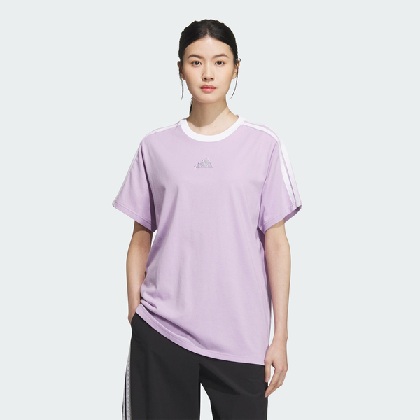 Adidas 愛迪達 S Bf Tee KB7760 女 T恤 運動上衣 休閒短袖 紫 白 亞版