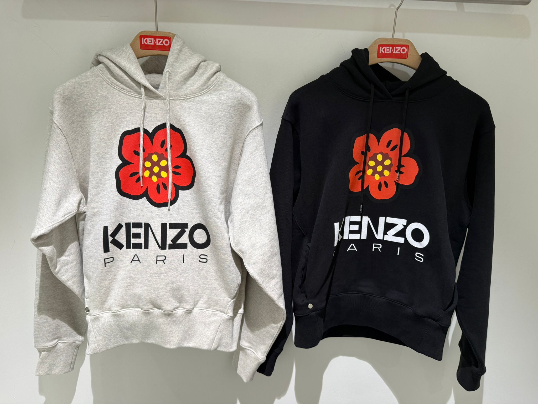LYS02344 Kenzo 經典花花長袖有帽衛衣灰色