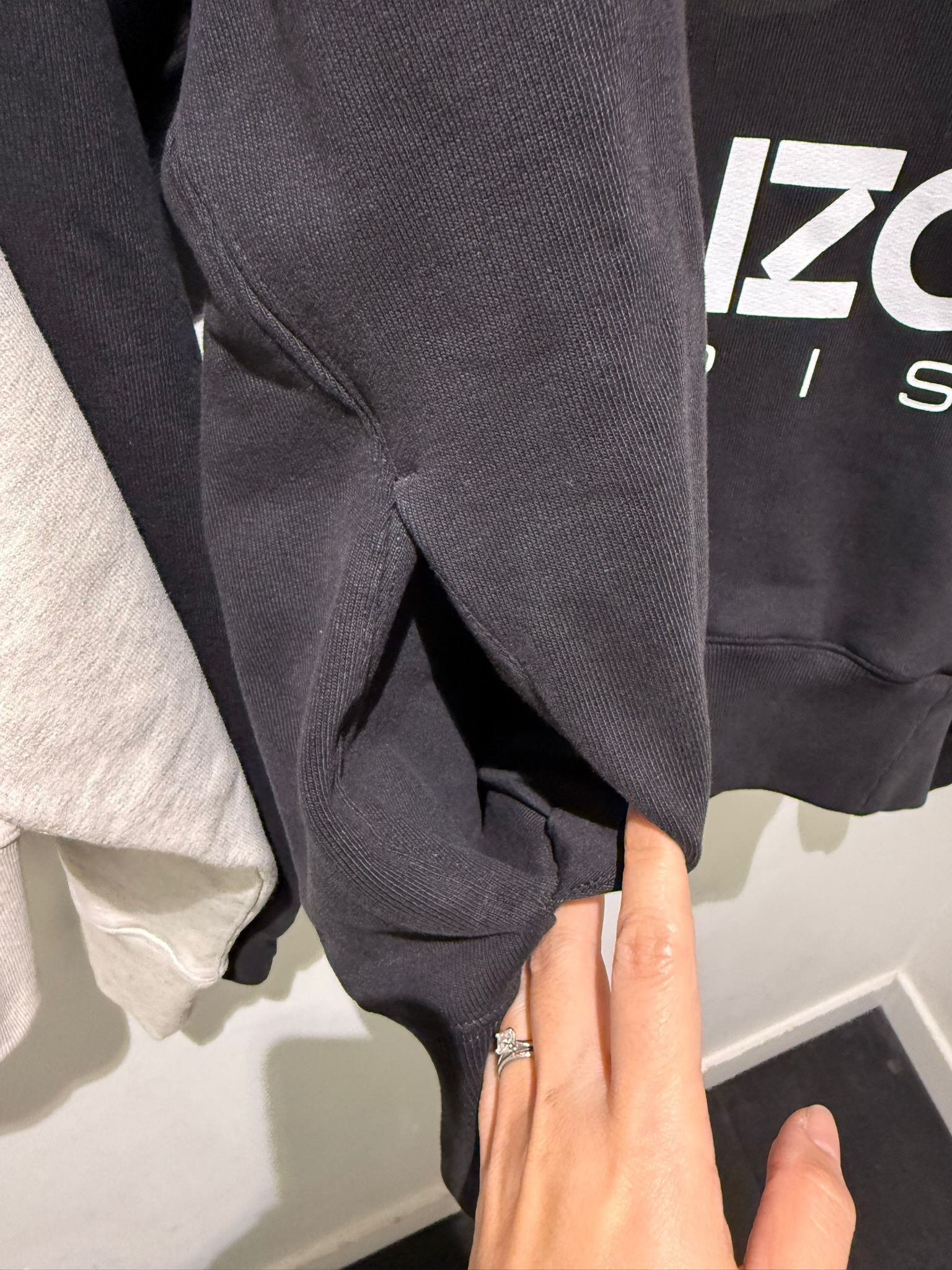 LYS02344 Kenzo 經典花花長袖有帽衛衣灰色