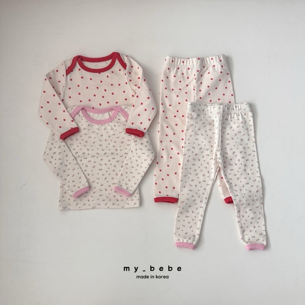 正韓春My bebe 兩色點點/花朵家居服