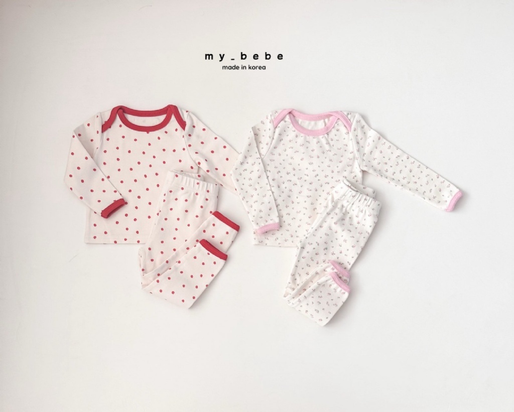 正韓春My bebe 兩色點點/花朵家居服