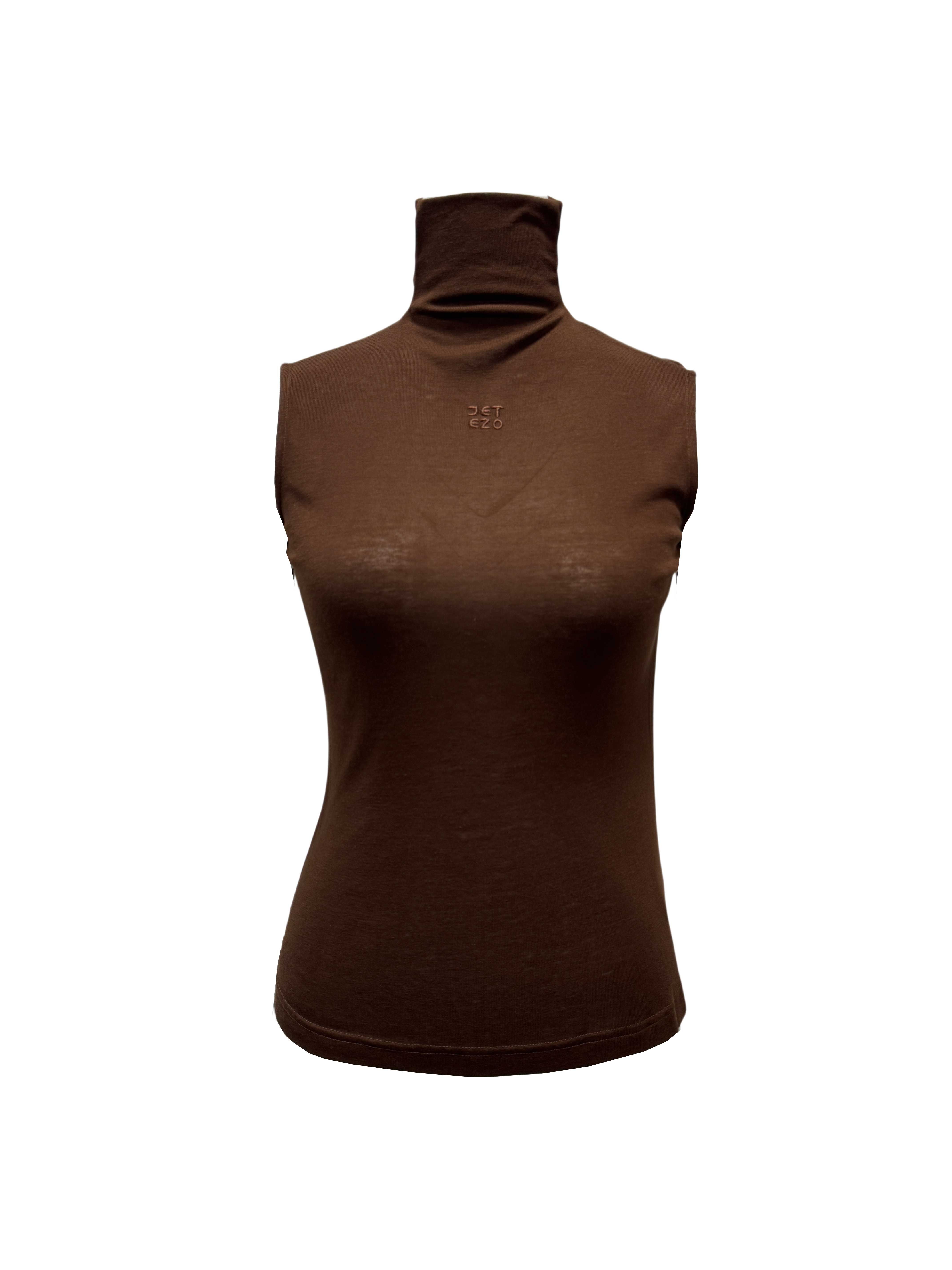 BE15101F2 靜線高領無袖針織上衣